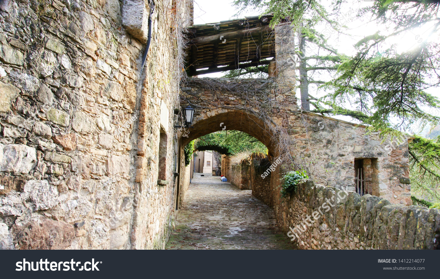 Mura Population Middle Ages Province Barcelona Stock Photo (Edit Now) 1412214077