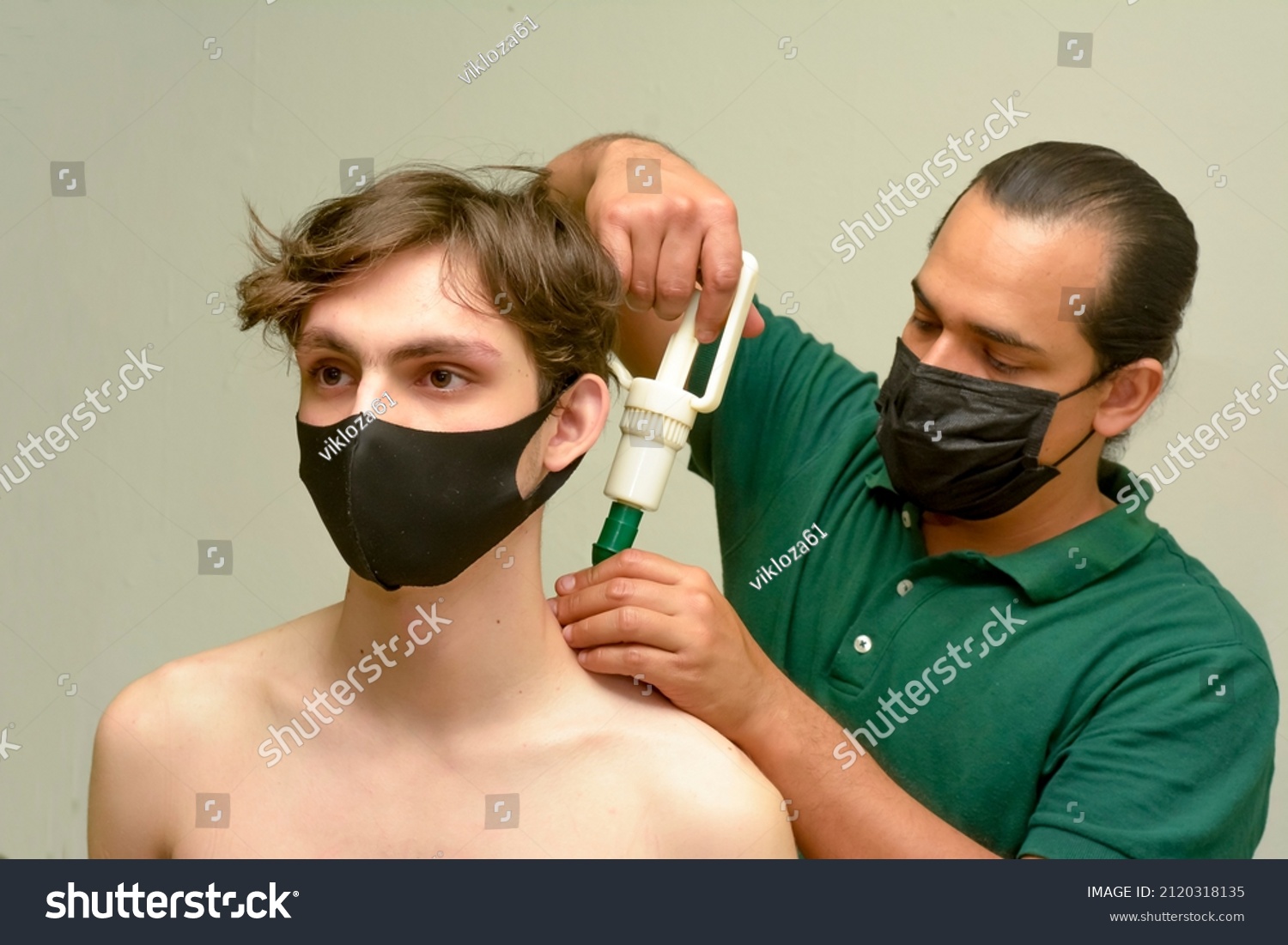 Muscle Relaxation Massage Therapy Young Man Stock Photo (Edit Now