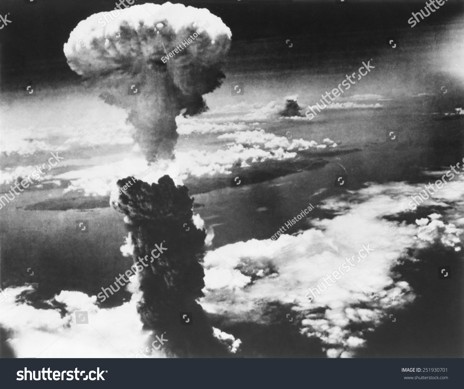 Mushroom Cloud Atom Bomb Exploded Over Stock Photo ...