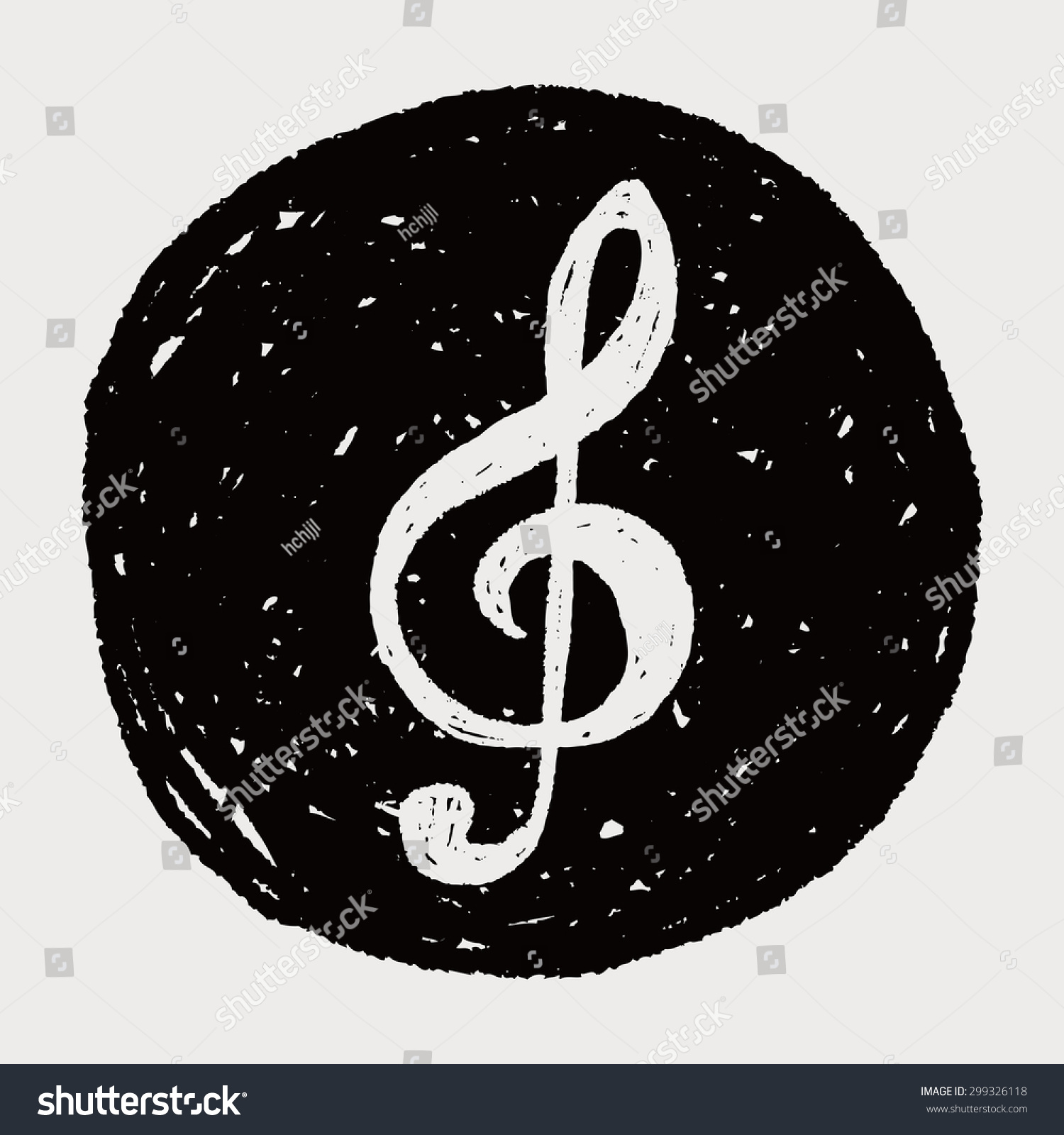  Music Note Doodle Drawing Stock Photo 299326118 Shutterstock