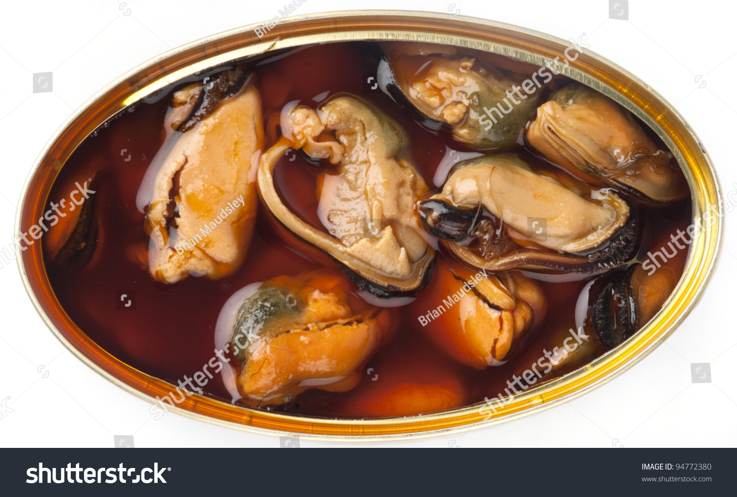 mussels tin brown escabeche