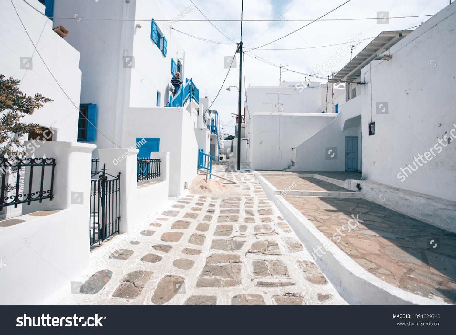 Mykonos Street View Stock Photo 1091829743 | Shutterstock