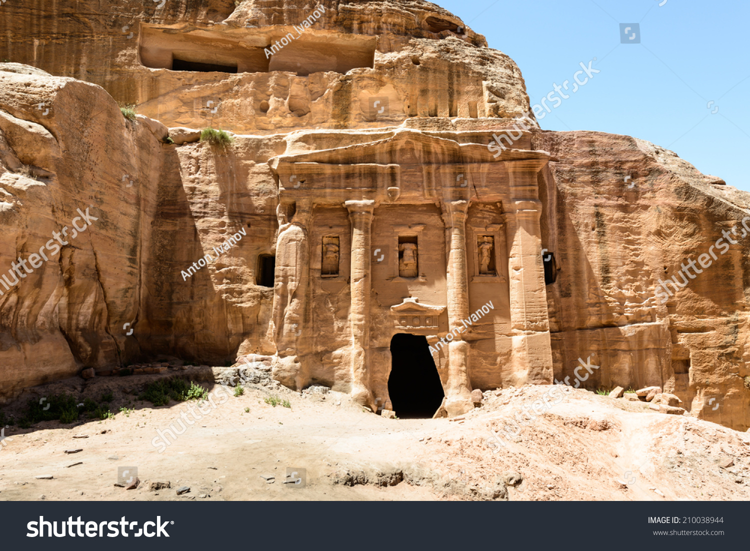 Nabatean Architecture In Petra, The Capital Of The Kingdom Of The ...