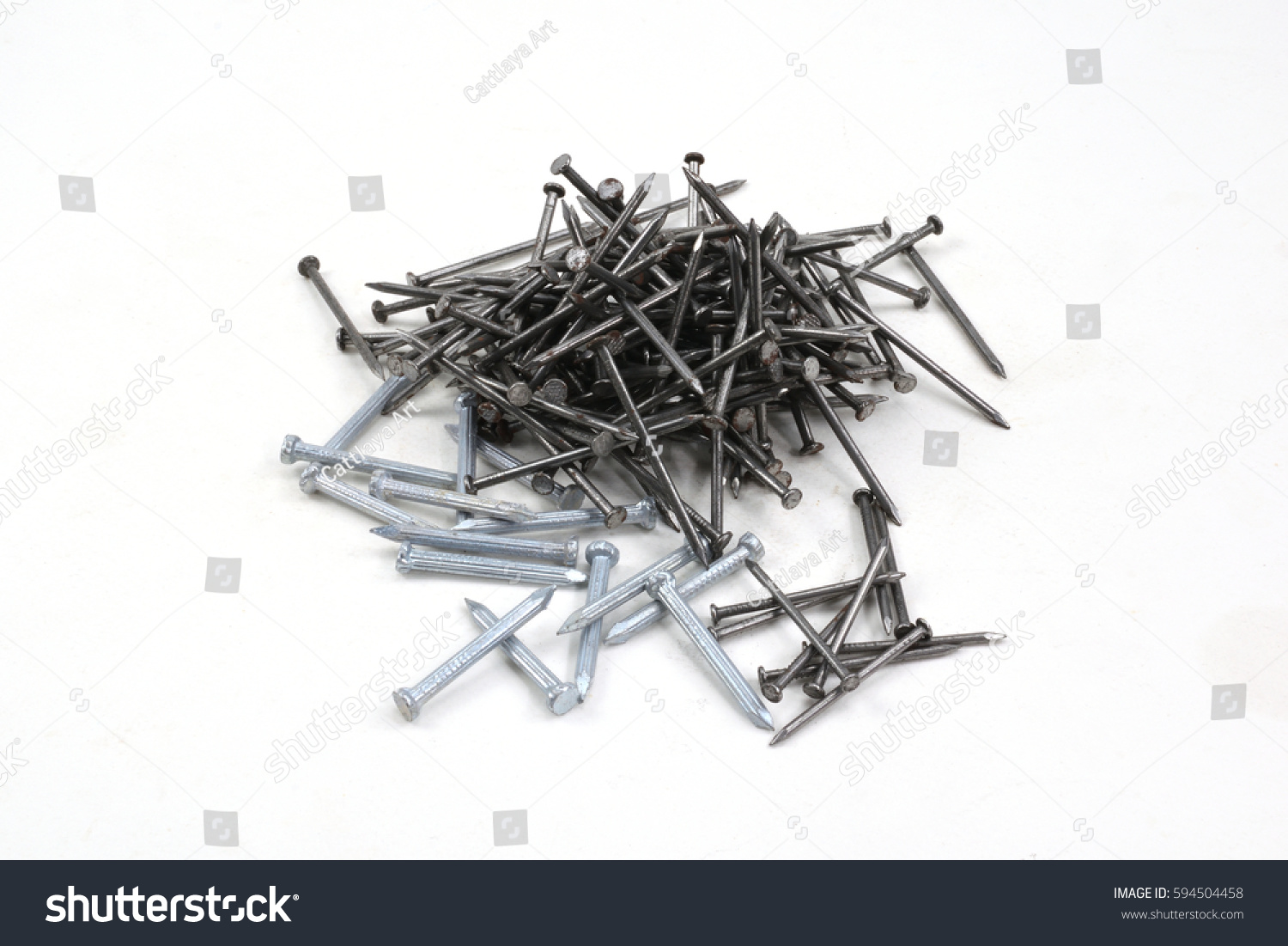 Nails On White Background Stock Photo 594504458 - Shutterstock