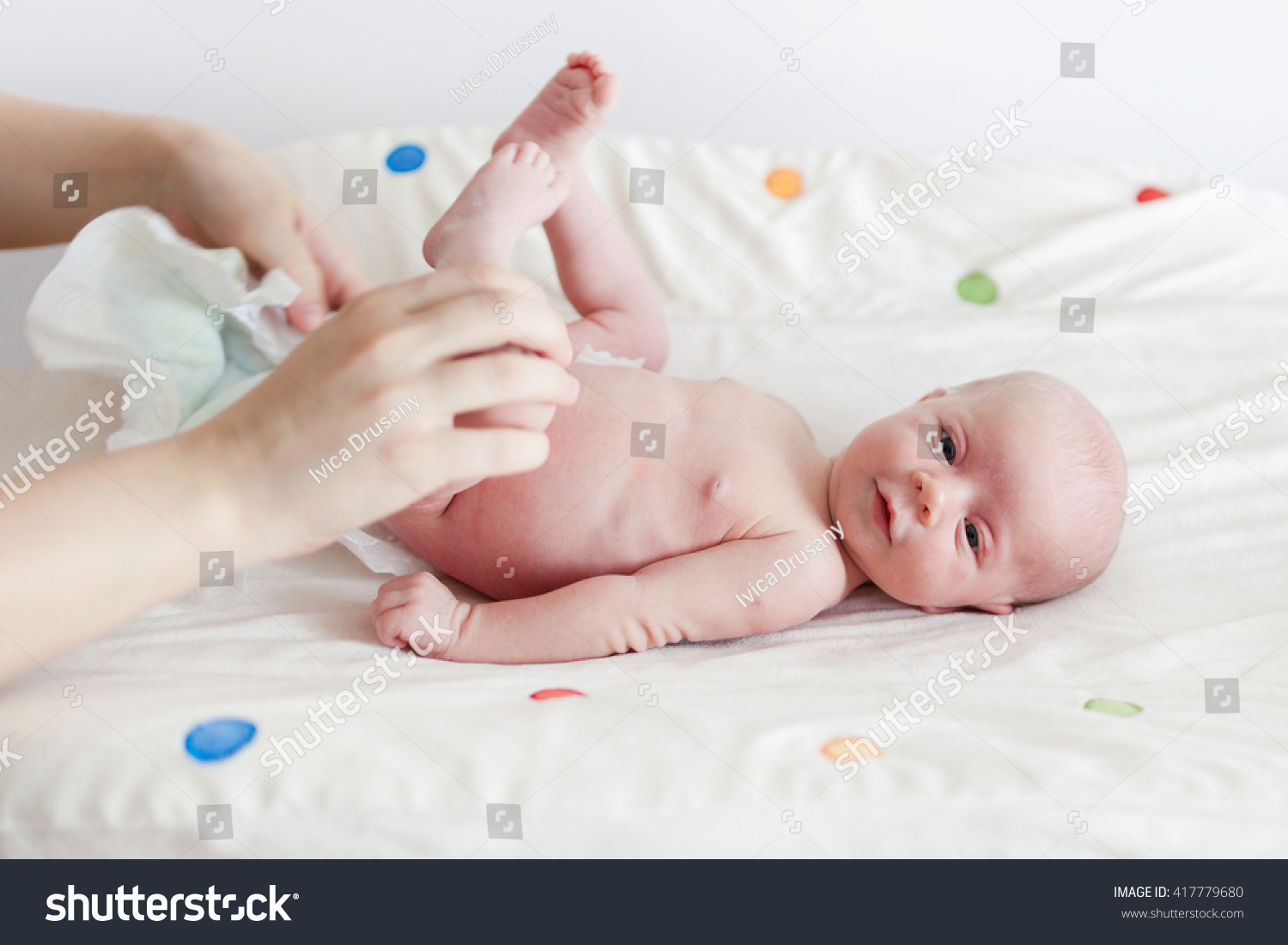 Naked girls babys Naked Baby Girl On Changing Table Stock Photo Edit Now 417779680
