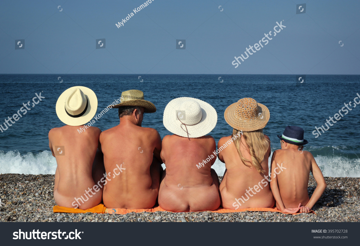 Familie strand nackt Strand Nackt