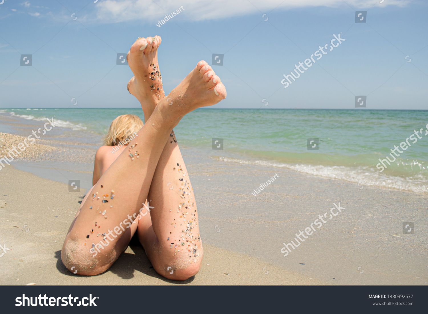 Naked Girl Wet Beach