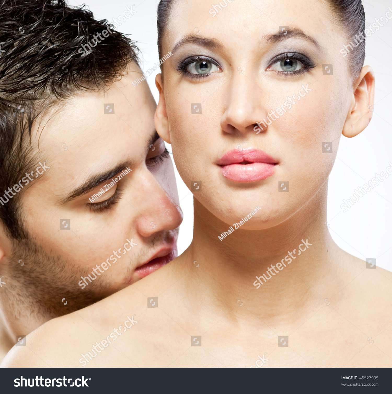 Naked Man Woman On White Background Stockfoto 45527995 Shutterstock