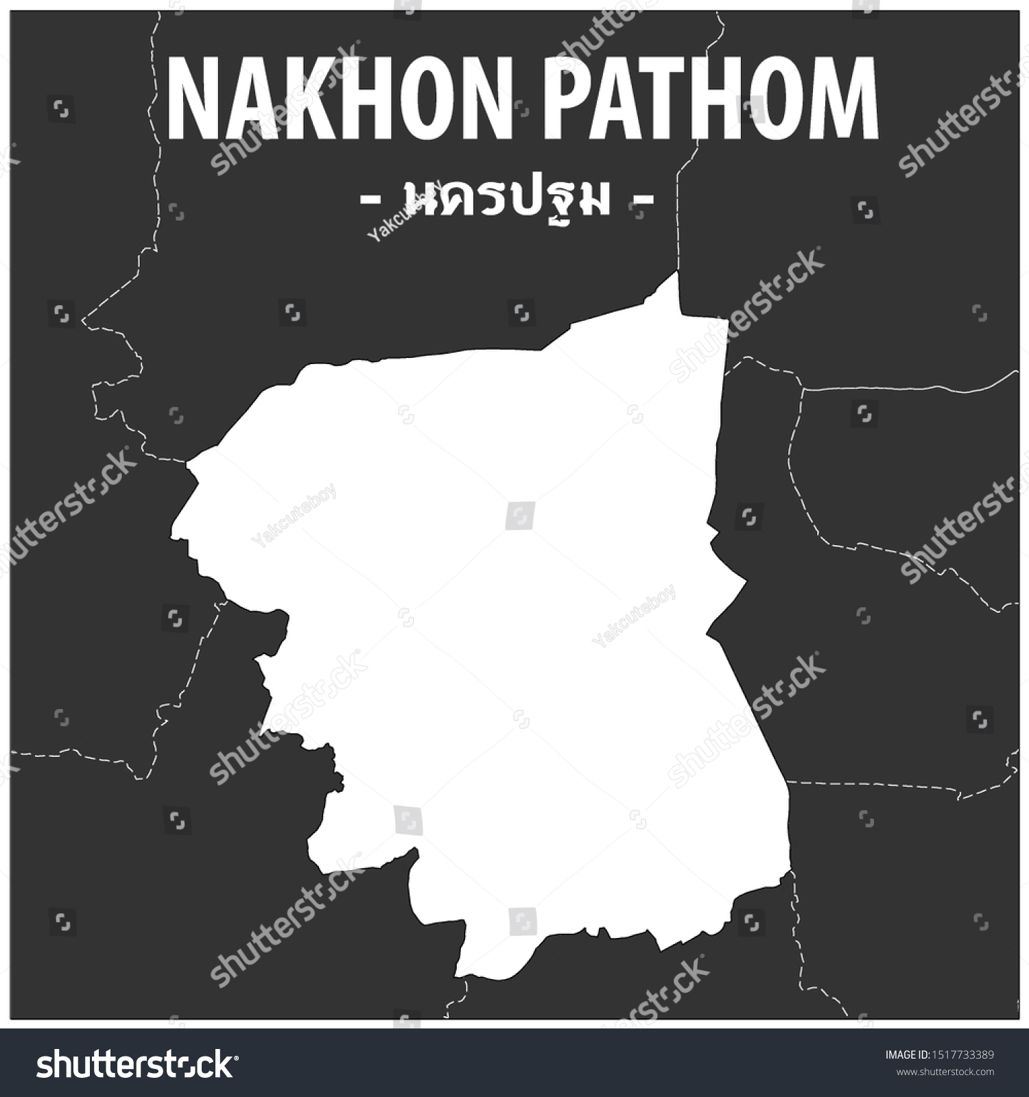 Nakhon Pathom Thailand Map Nakhon Pathom Map Province Thailand Stock Illustration 1517733389 |  Shutterstock