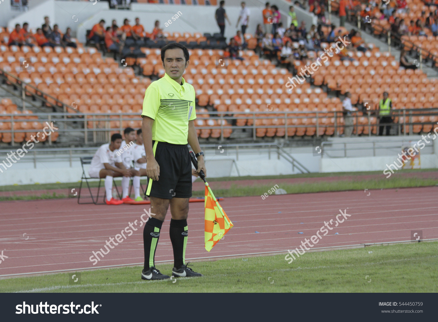 Nakhonratchasima Thailandaug7assistant Football Referee Referees Flag Stock Photo Edit Now