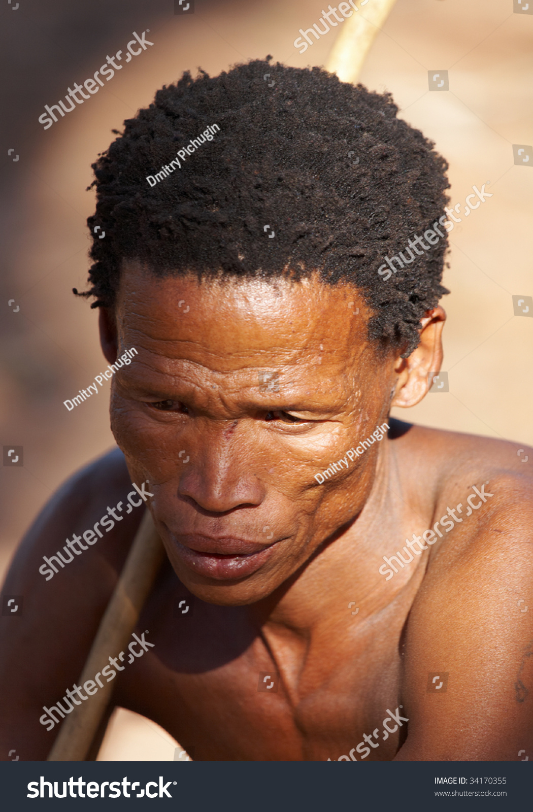 Namibia- May 6: Portrait Of Bushman Hunter May 6, 2007 In Namibia ...