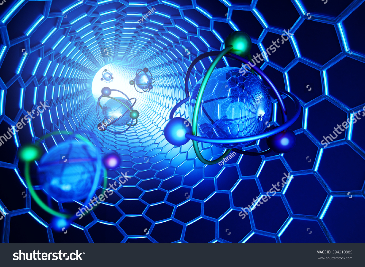 Nanotechnology Molecular Structure Science Concept Scientific Stock ...