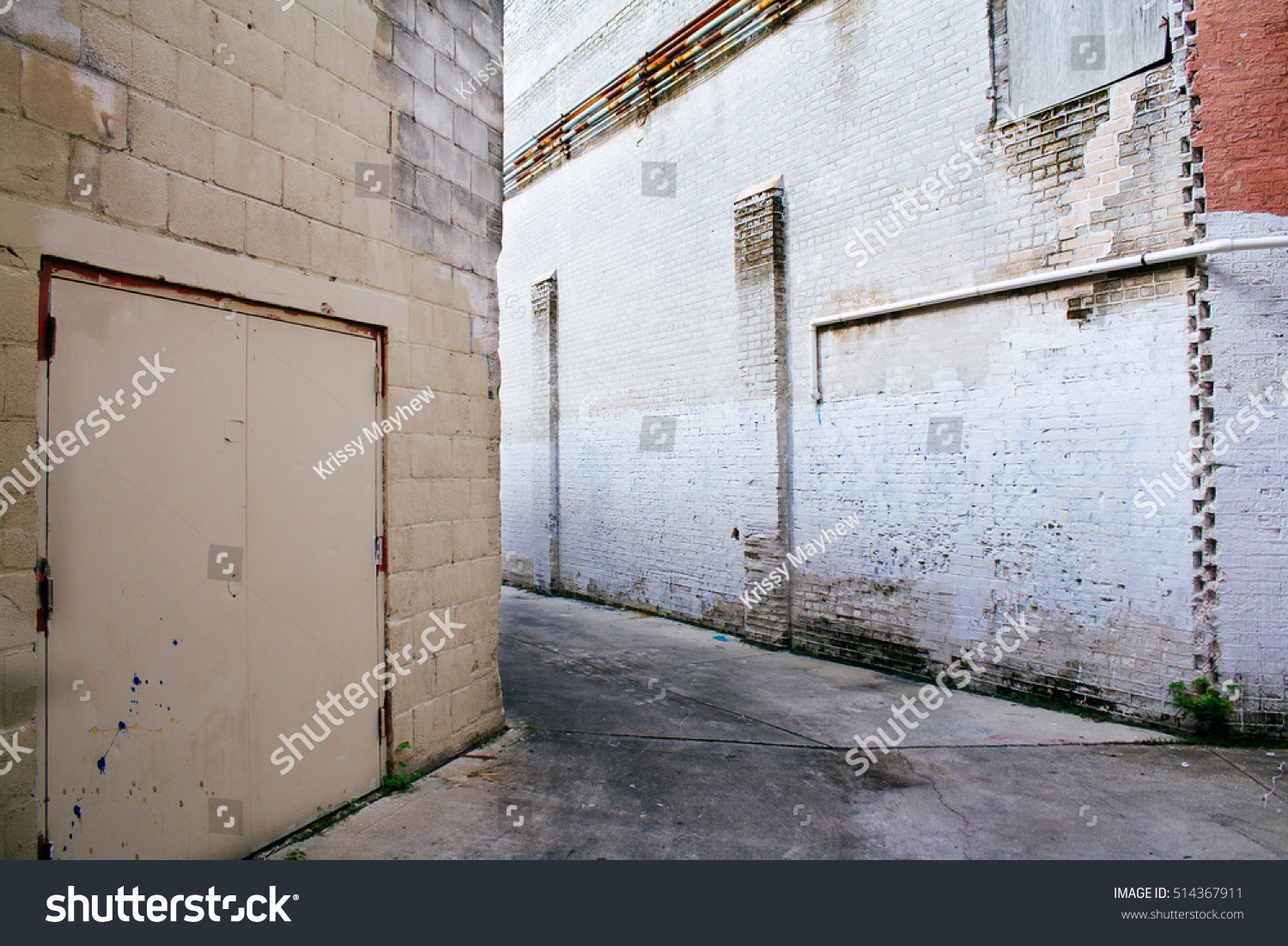 Narrow Grunge Dark Alleyway Corner Dirty Stock Photo Edit Now