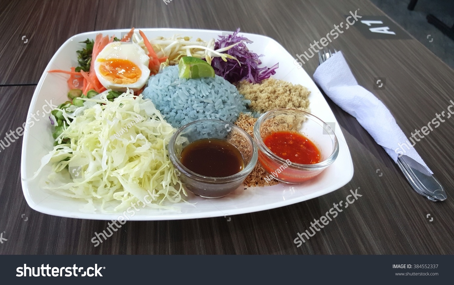 Nasi Kerabu Kao Yum Southern Thai Stock Photo Edit Now 384552337