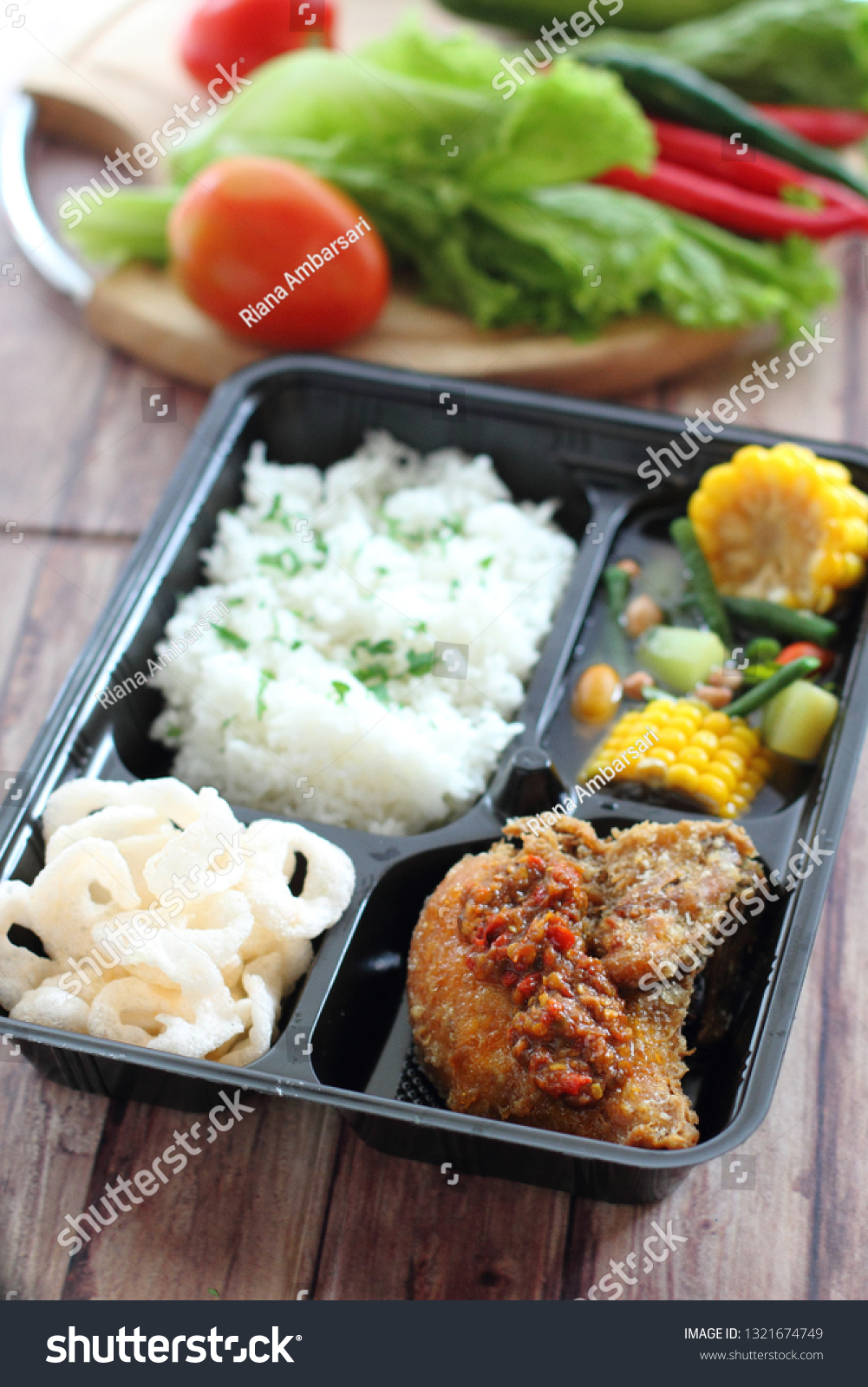 Nasi Kotak Indonesian Rice Box Fried Stock Photo Edit Now 1321674749