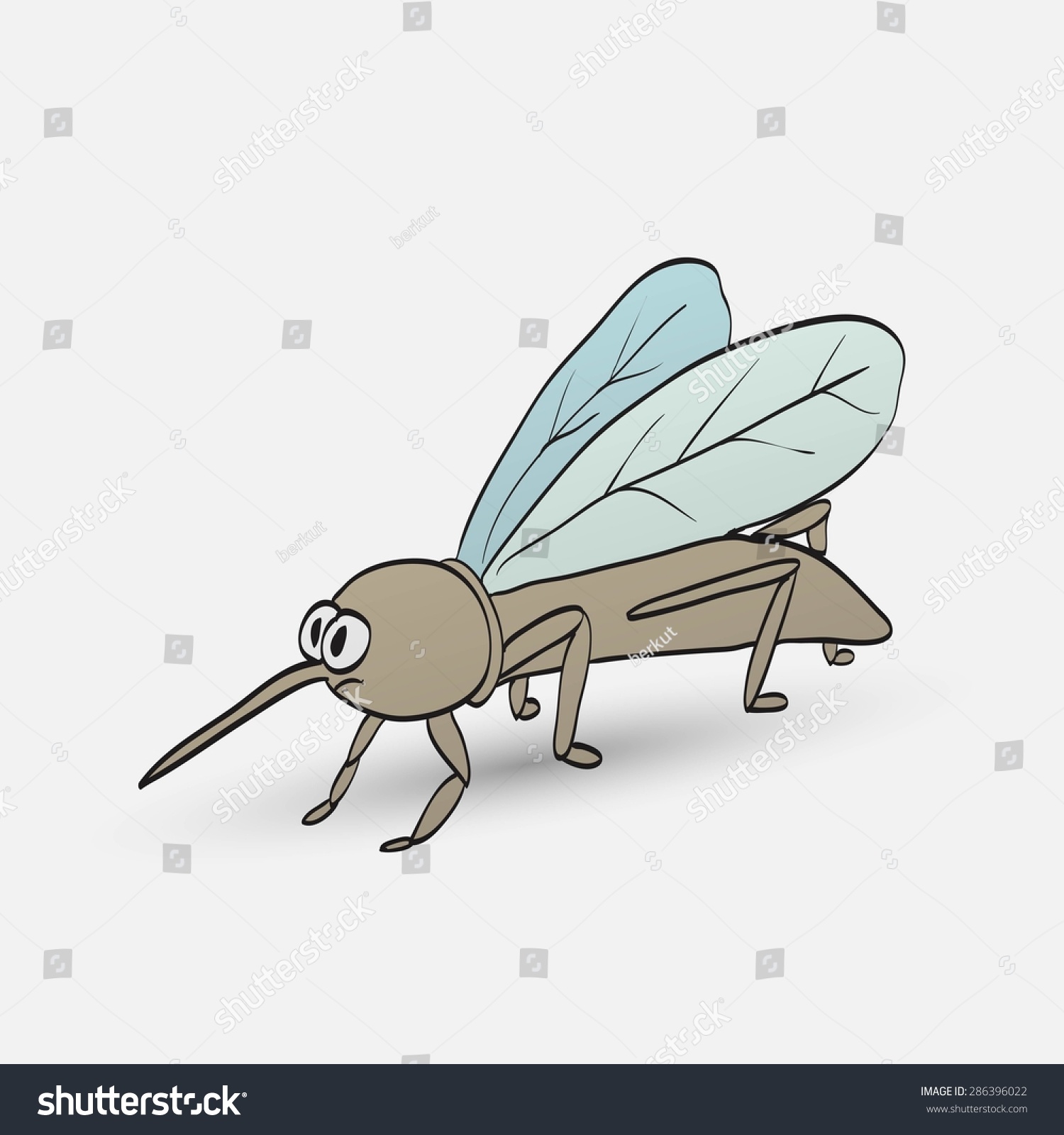 Nasty Cartoon Mosquito Stock Photo 286396022 : Shutterstock