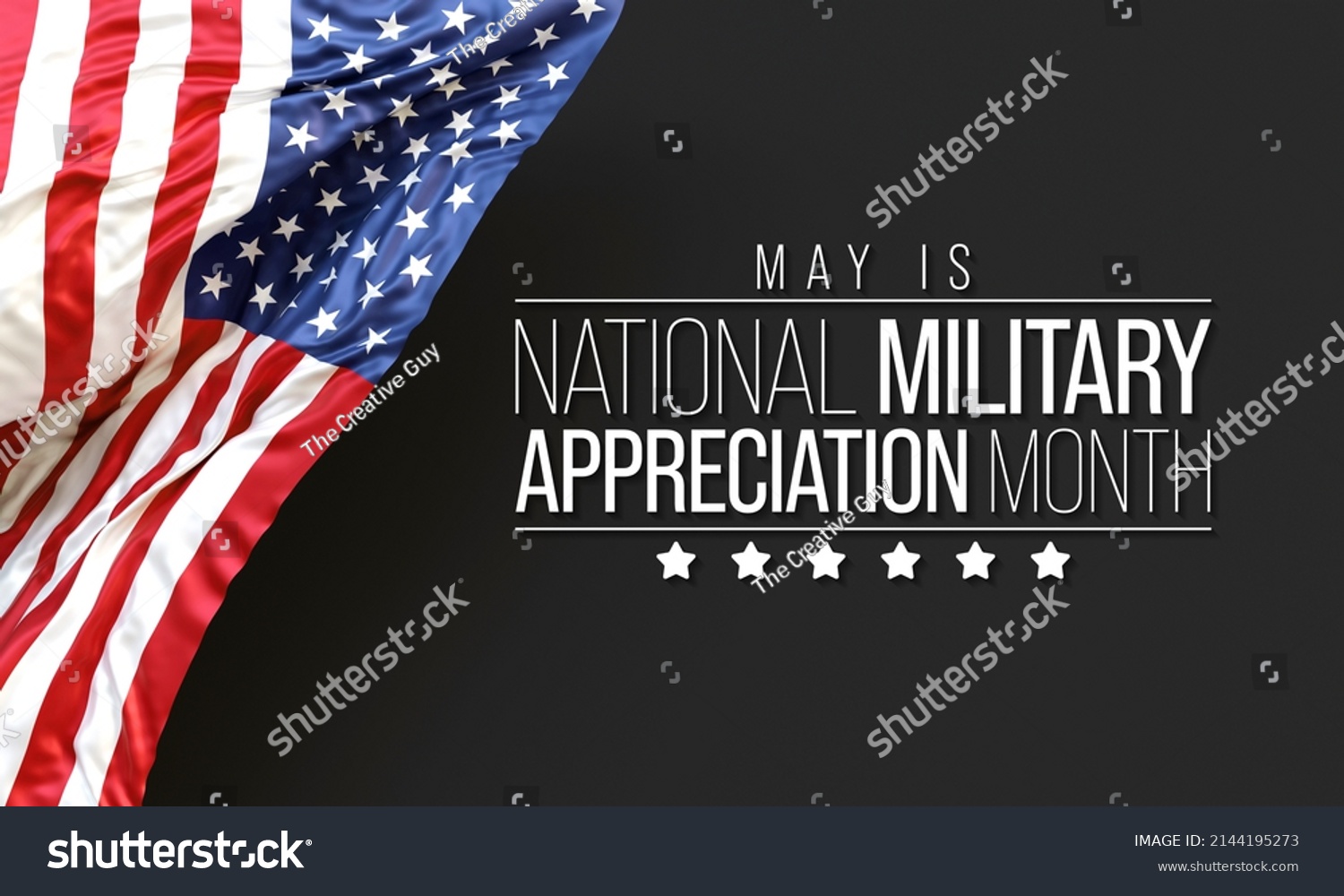 National Military Appreciation Month Nmam Celebrated Stock Illustration ...