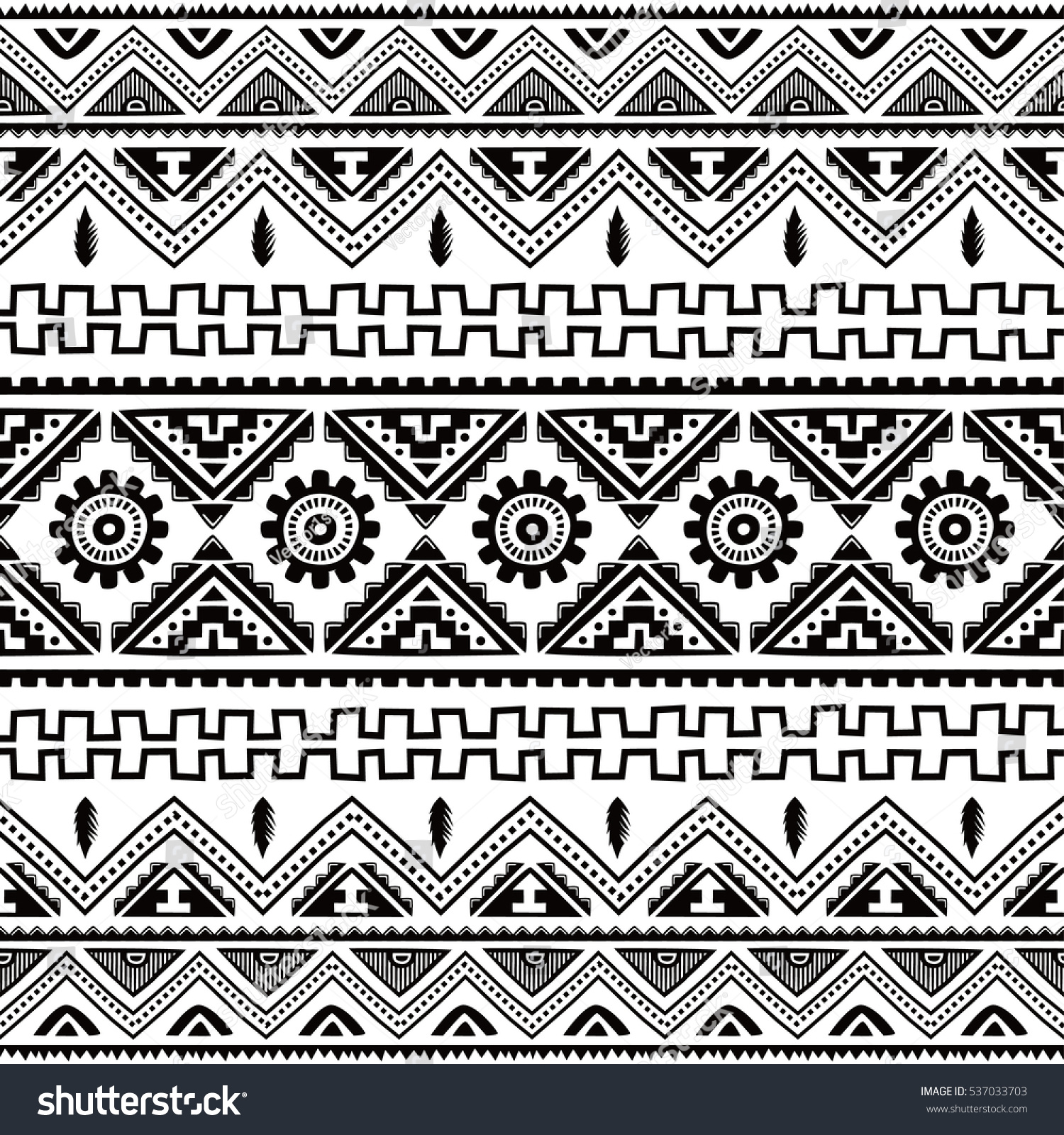 Native Ethnic Pattern Theme American African Stock Illustration ...