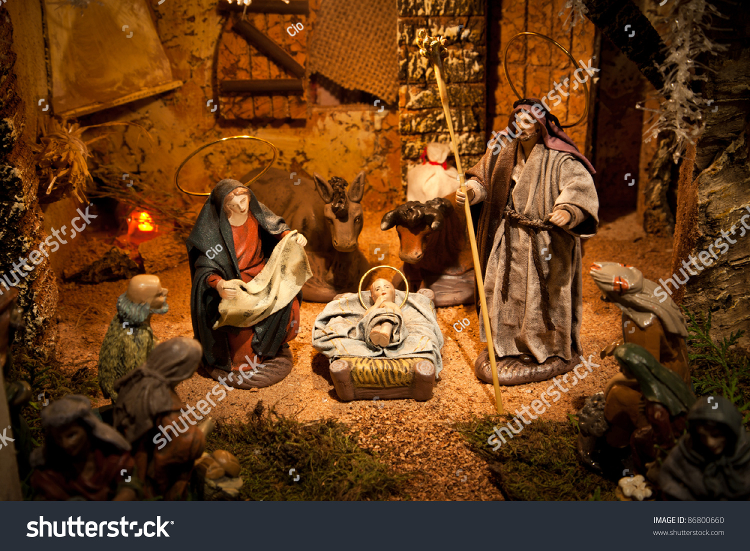 Nativity Scene Stock Photo 86800660 : Shutterstock