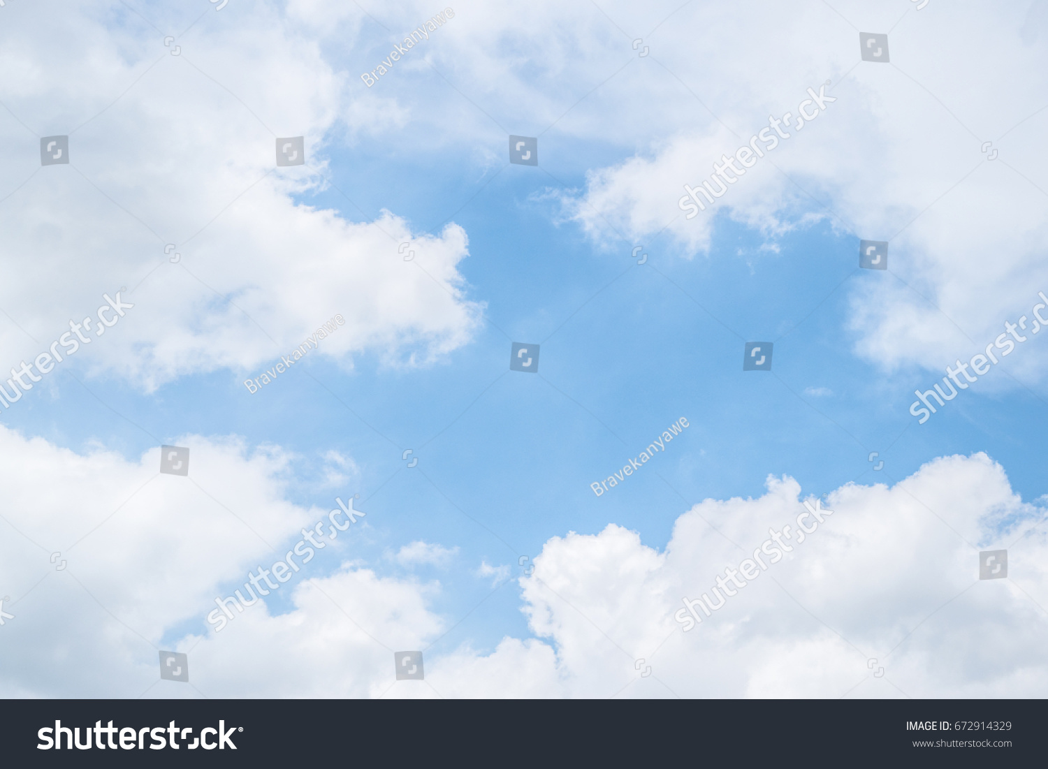 Natural Background Light Blue Sky White Stock Photo 672914329 ...