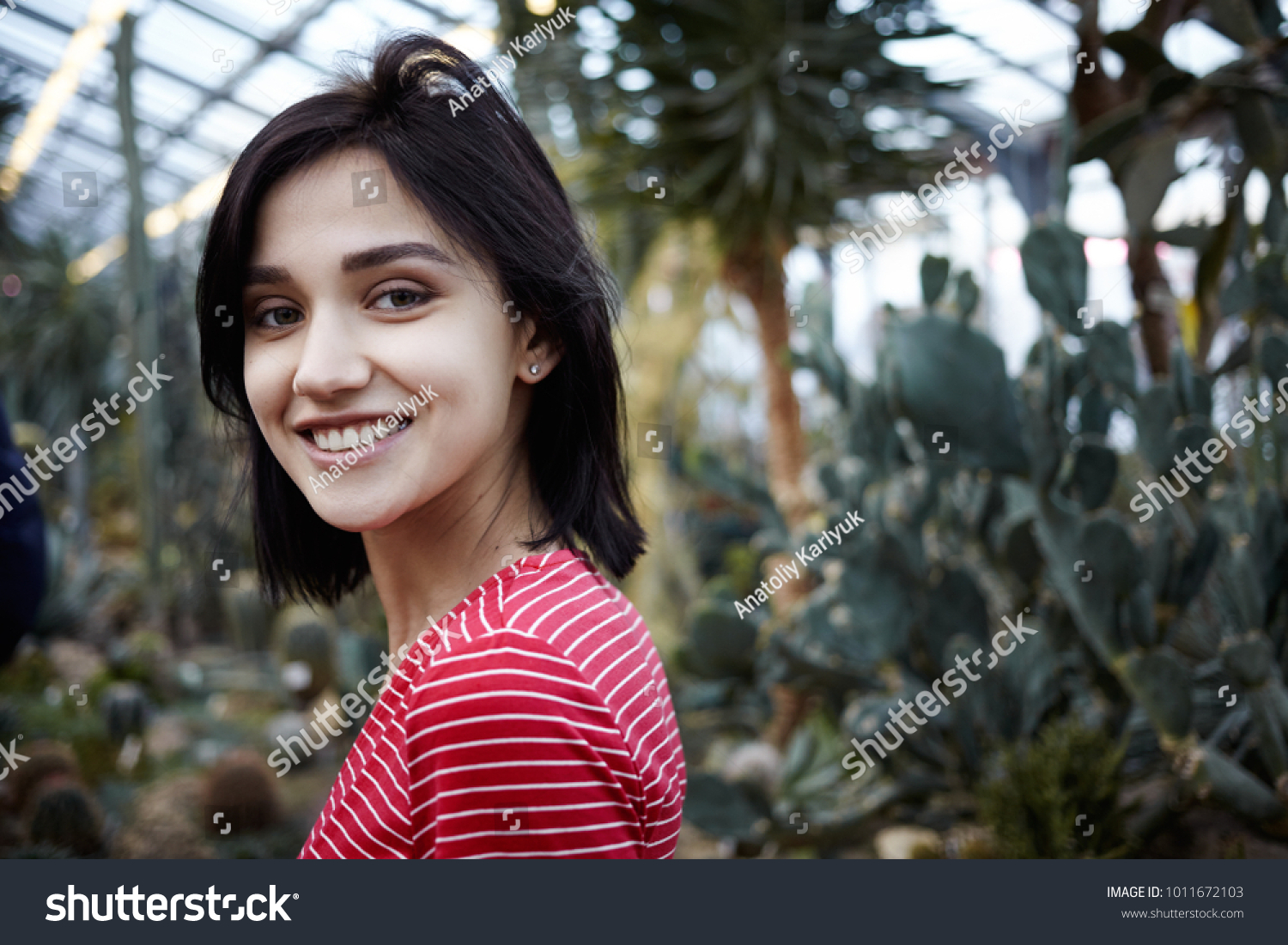 Natural Beauty Concept Head Shoulders Happy Stock Photo Edit Now