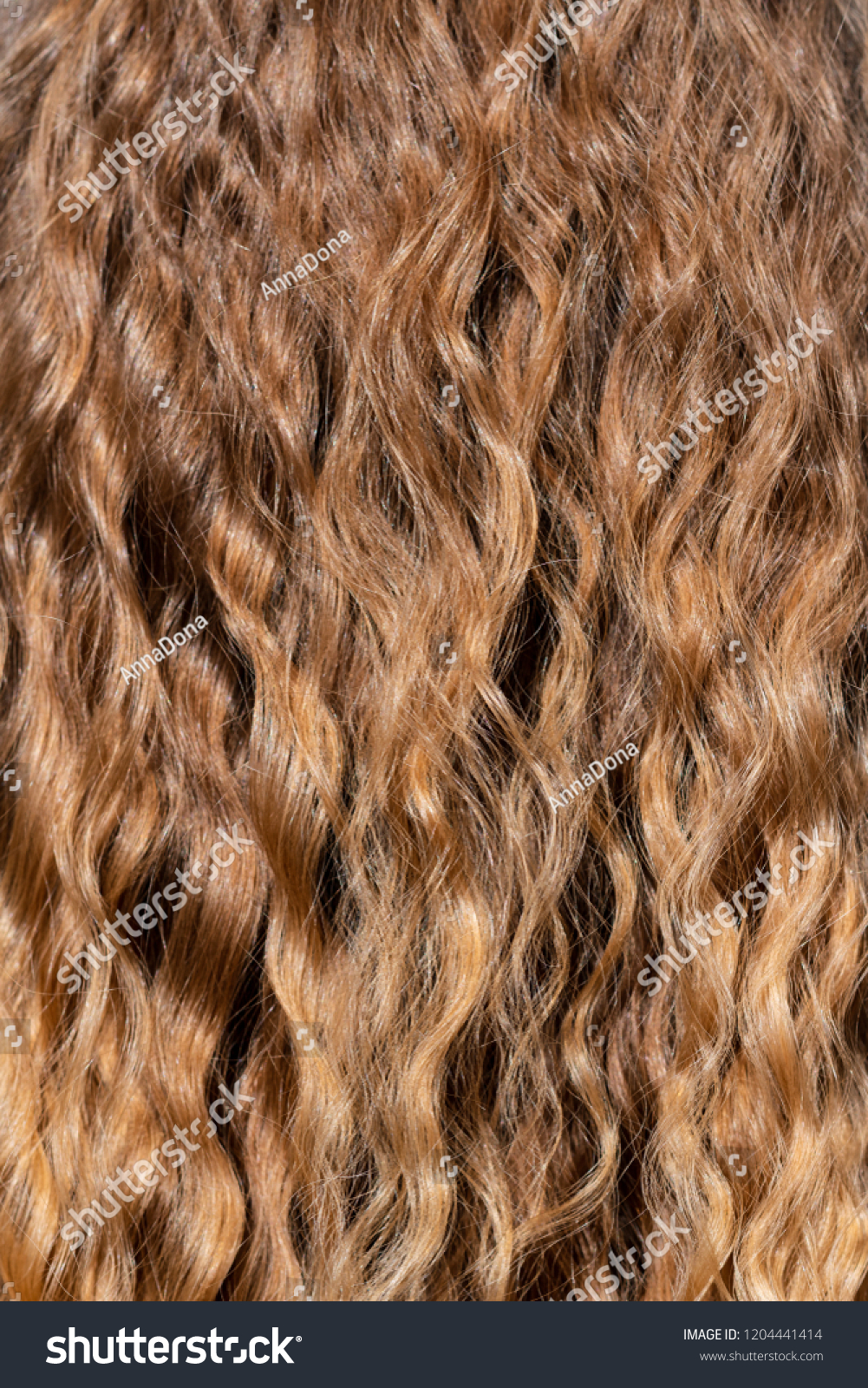Natural Light Brown Unpainted Wavy Hair Backgrounds Textures