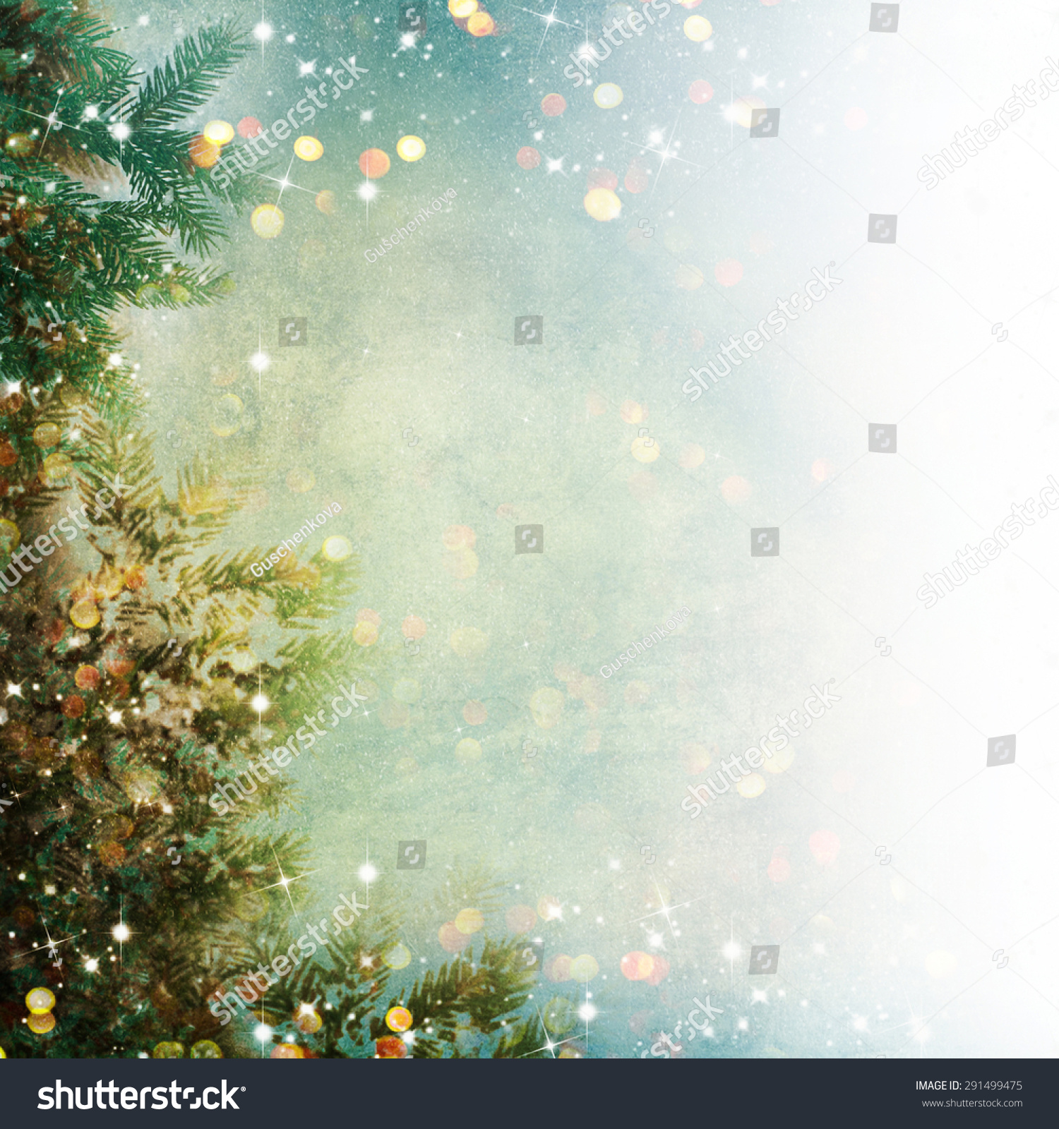 Nature Background With Lighten Bokeh Stock Photo 291499475 : Shutterstock