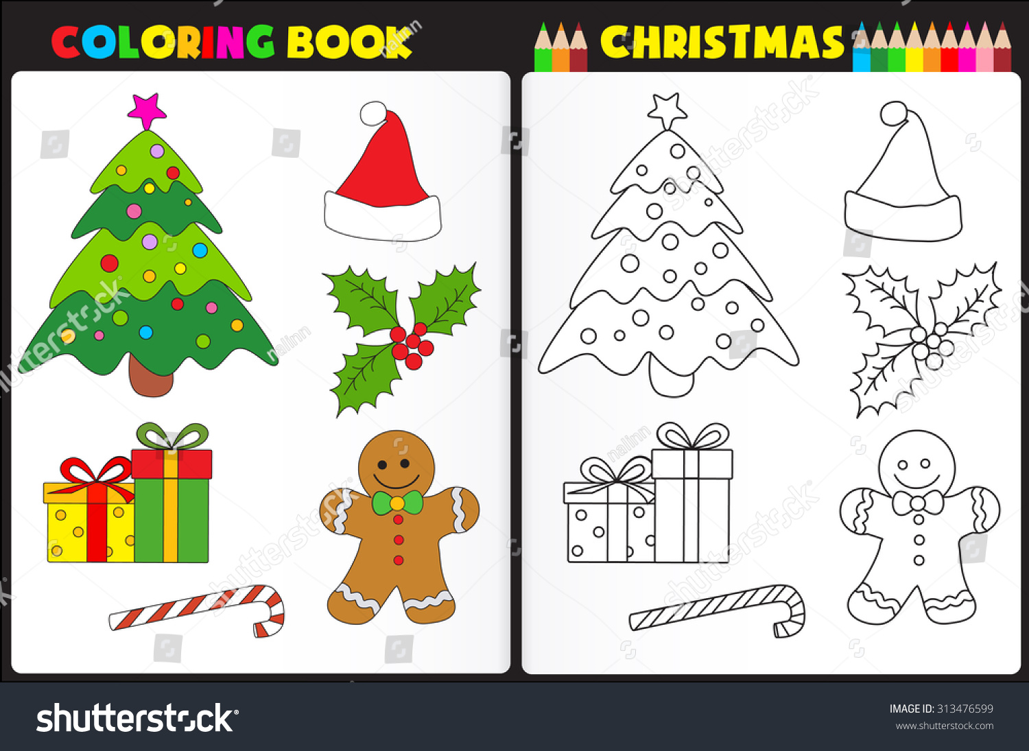 Download Nature Coloring Book Page Preschool Children Stock ...