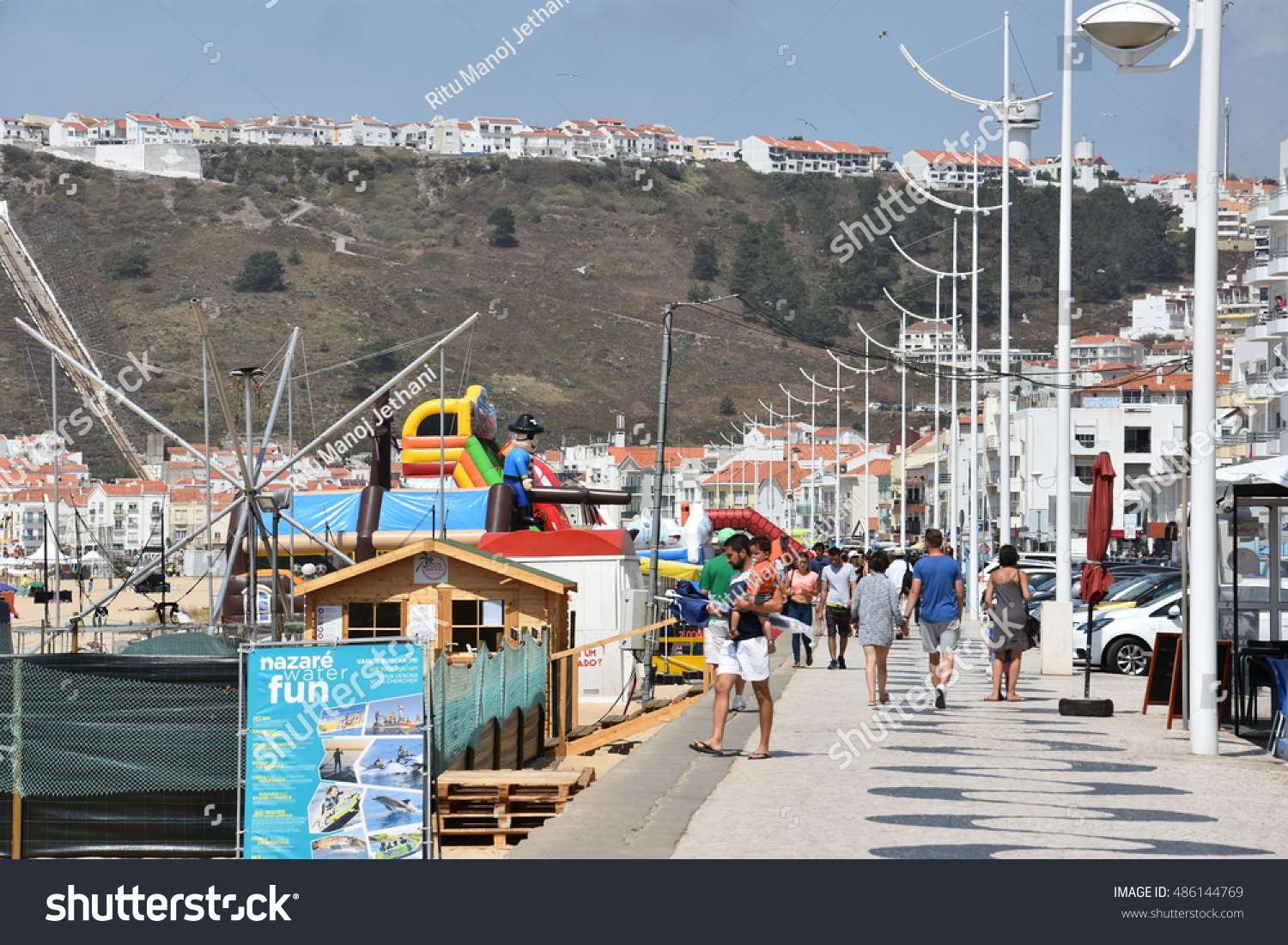 Nazare Portugal Aug 24 Beach Nazare Stock Photo Edit Now