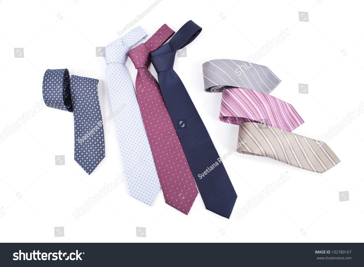 Neckties Isolated On White Background Stock Photo 102780167 - Shutterstock