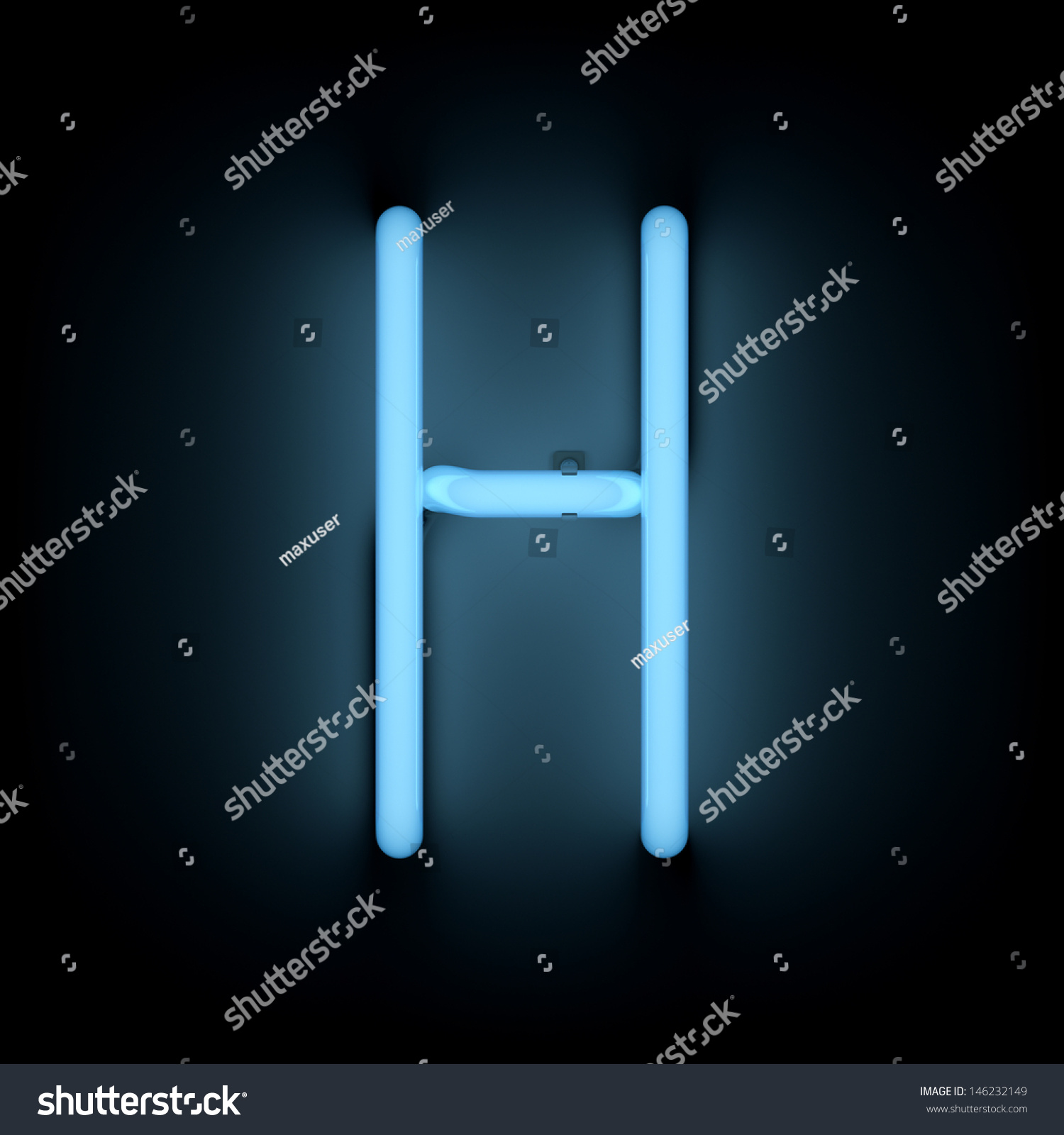 Neon Alphabet: H Stock Photo 146232149 : Shutterstock