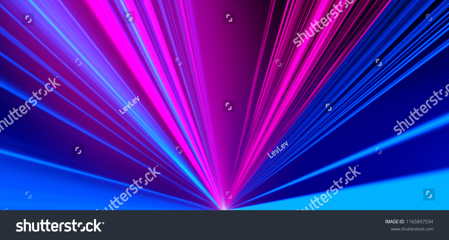 ネオンの背景 抽象的な線 レーザー光 スタイリッシュな壁紙 ネオンライト ピンクと青 のイラスト素材