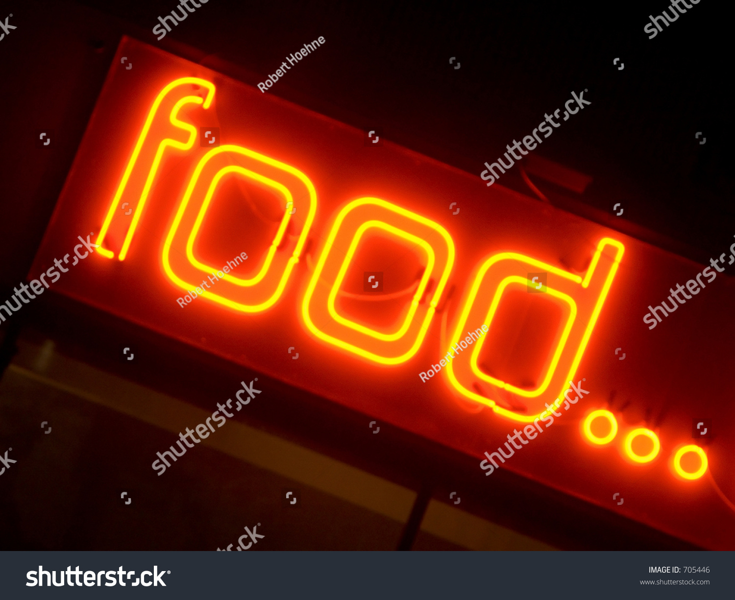 Neon Food Sign Stock Photo 705446 : Shutterstock