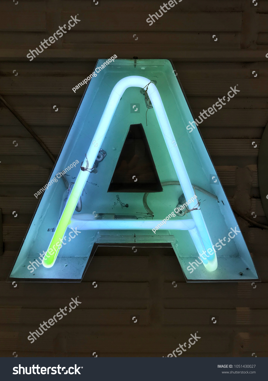Neon Letter Alphabet Lighting Stock Photo Edit Now 1051430027