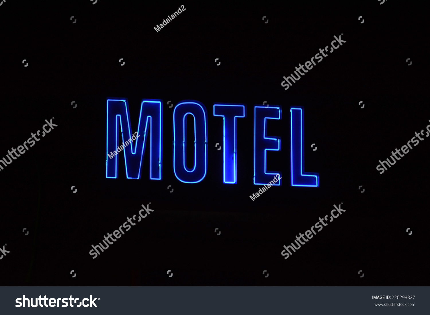 Neon Sign Word Motel Stock Photo 226298827 - Shutterstock