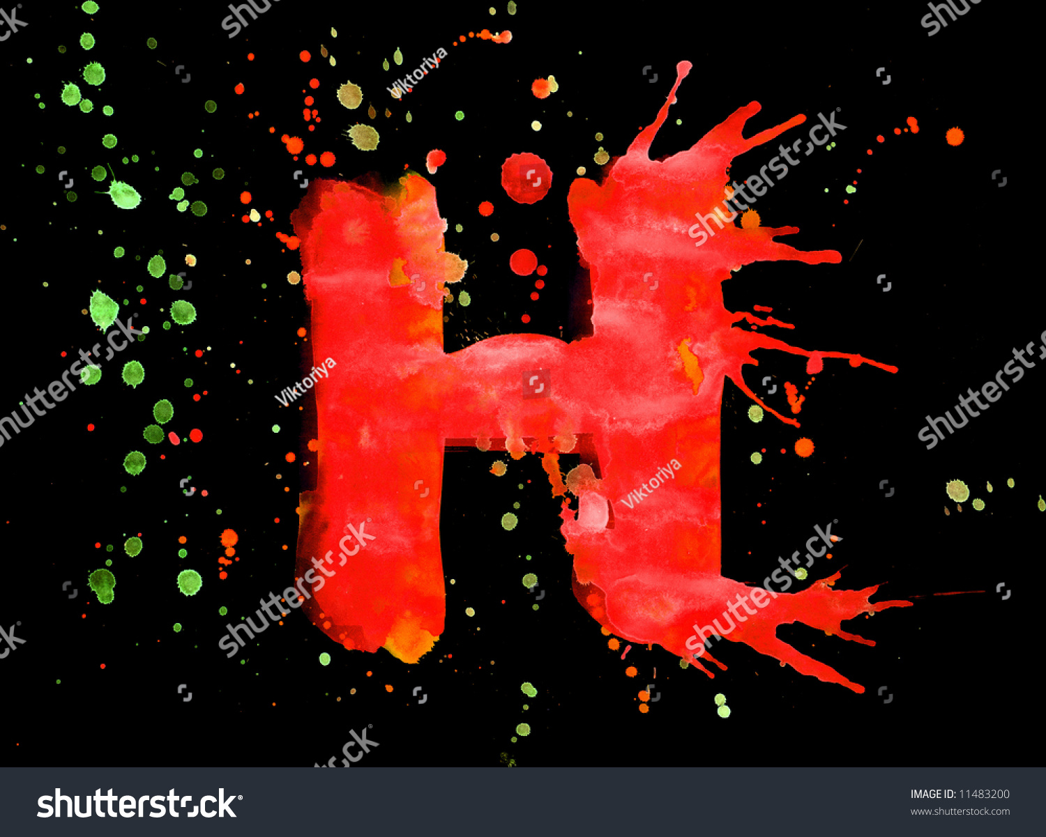 Neon Watercolor Paint Letter Z Stock Illustration 11483200 | Shutterstock