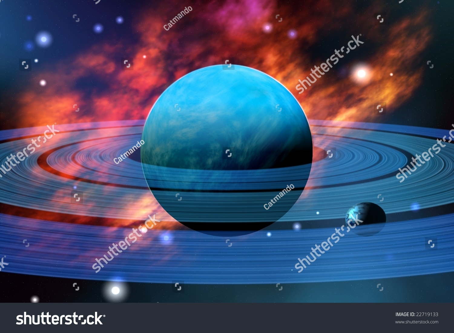 Neptune Blue Planet Neptune Moons Stock Illustration 22719133 ...