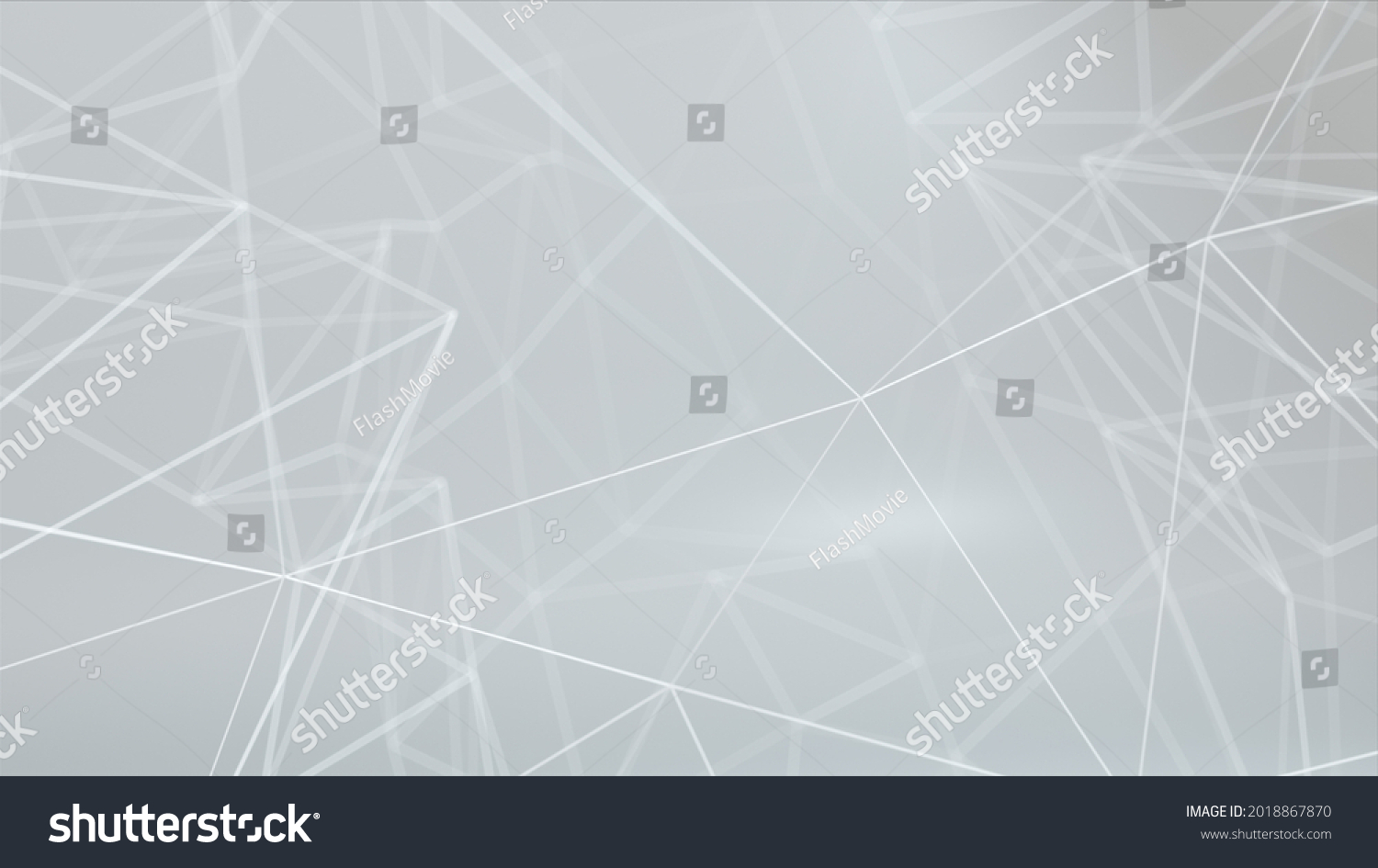 Network Animation Connected Dots On White Stock Illustration 2018867870