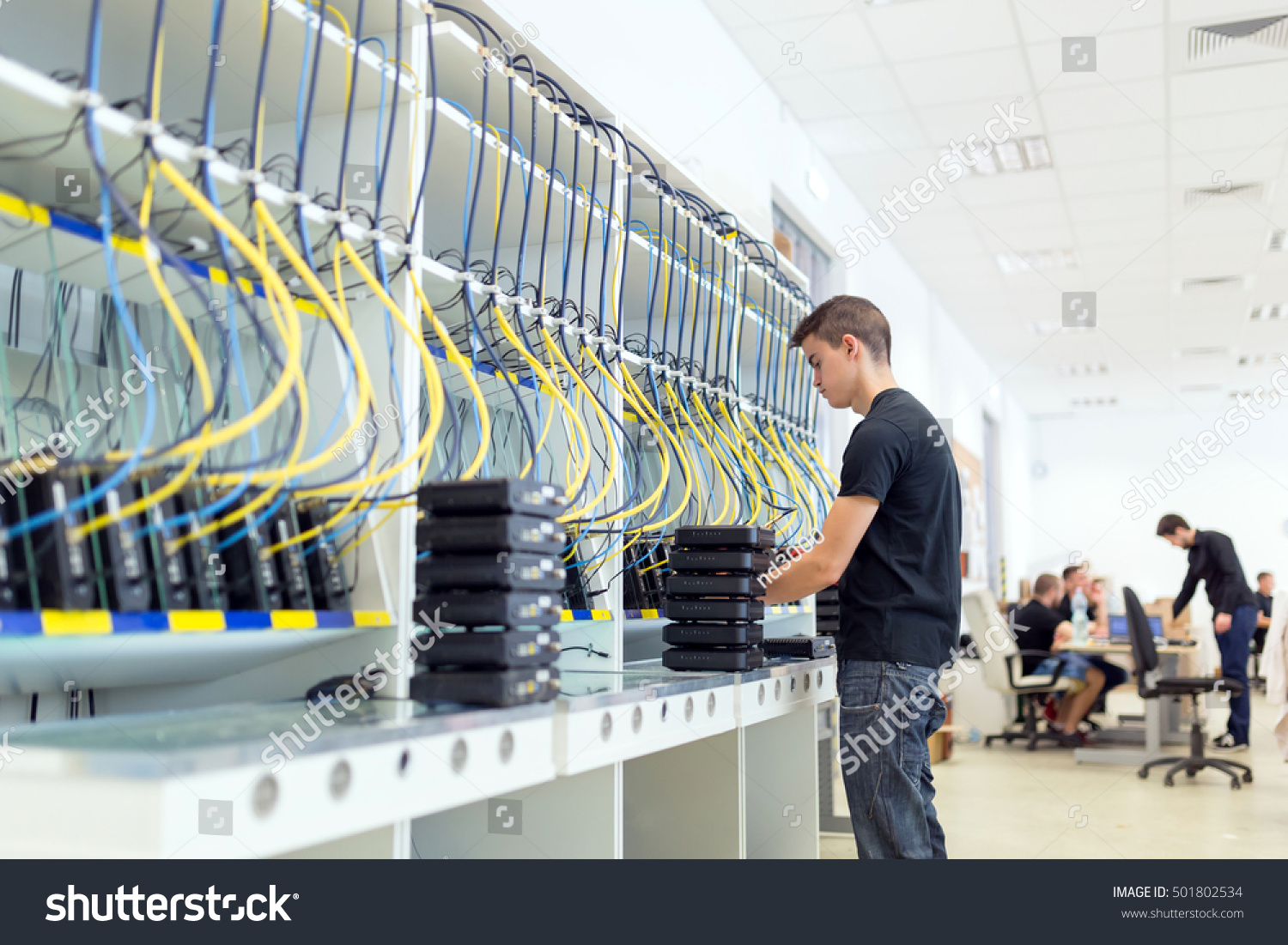 Networking Hardware Test Bench Stock Photo Edit Now 501802534