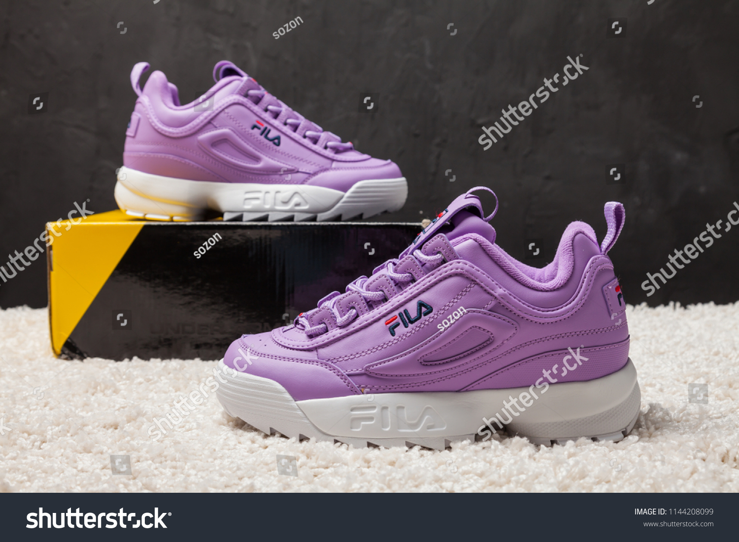 lilac fila trainers