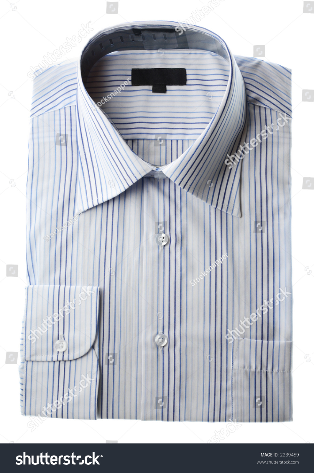 New Cotton Dress Shirt With Blue Stripes Stock Photo 2239459 : Shutterstock