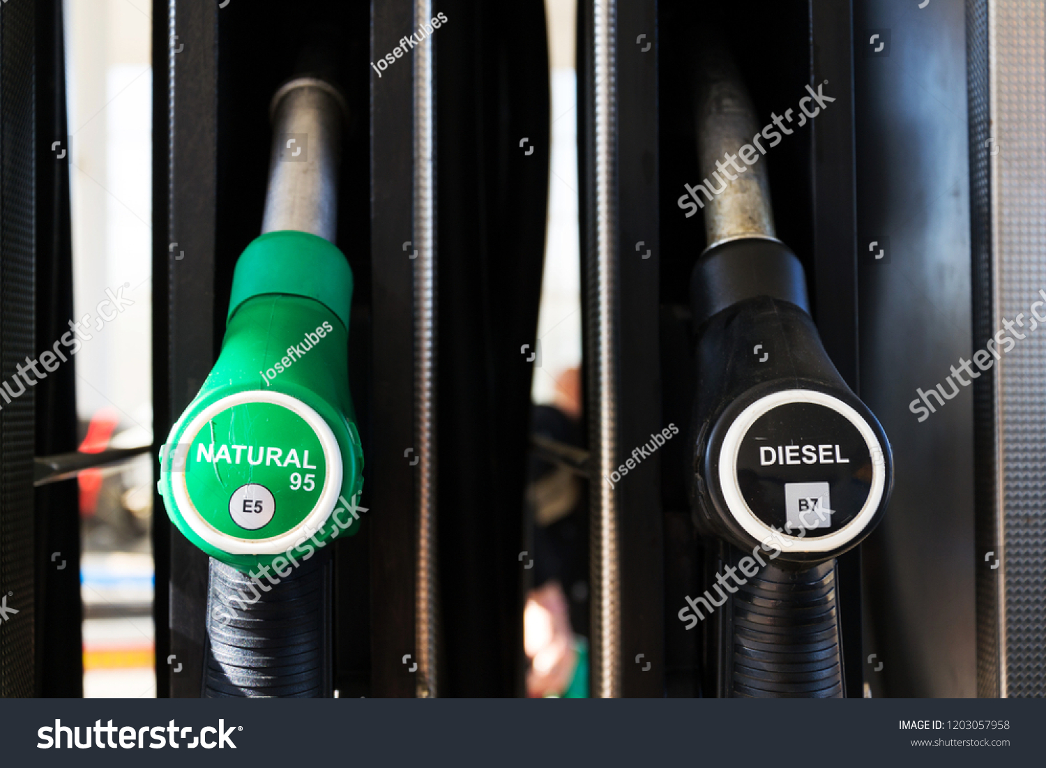 New Fuel Labeling Petrol Station Pumps Stock Photo 1203057958 