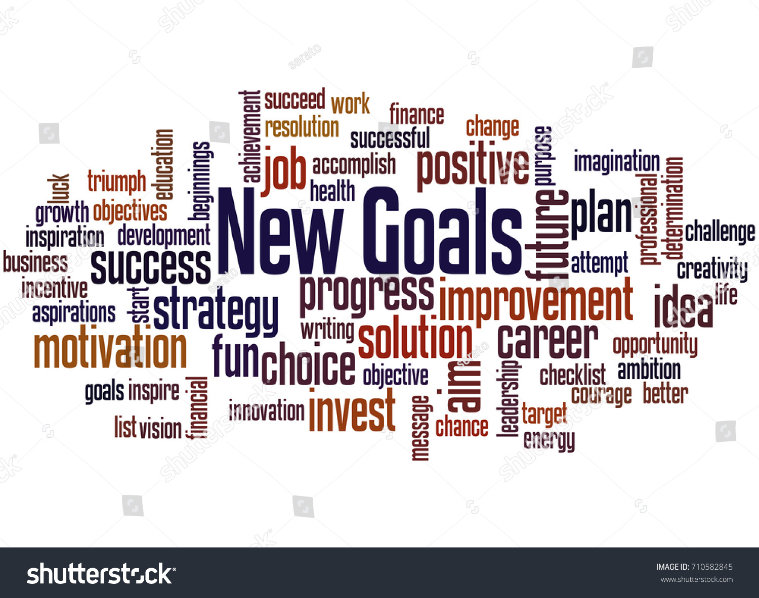 New Goals Word Cloud Concept On Stock Illustration 710582845 Shutterstock