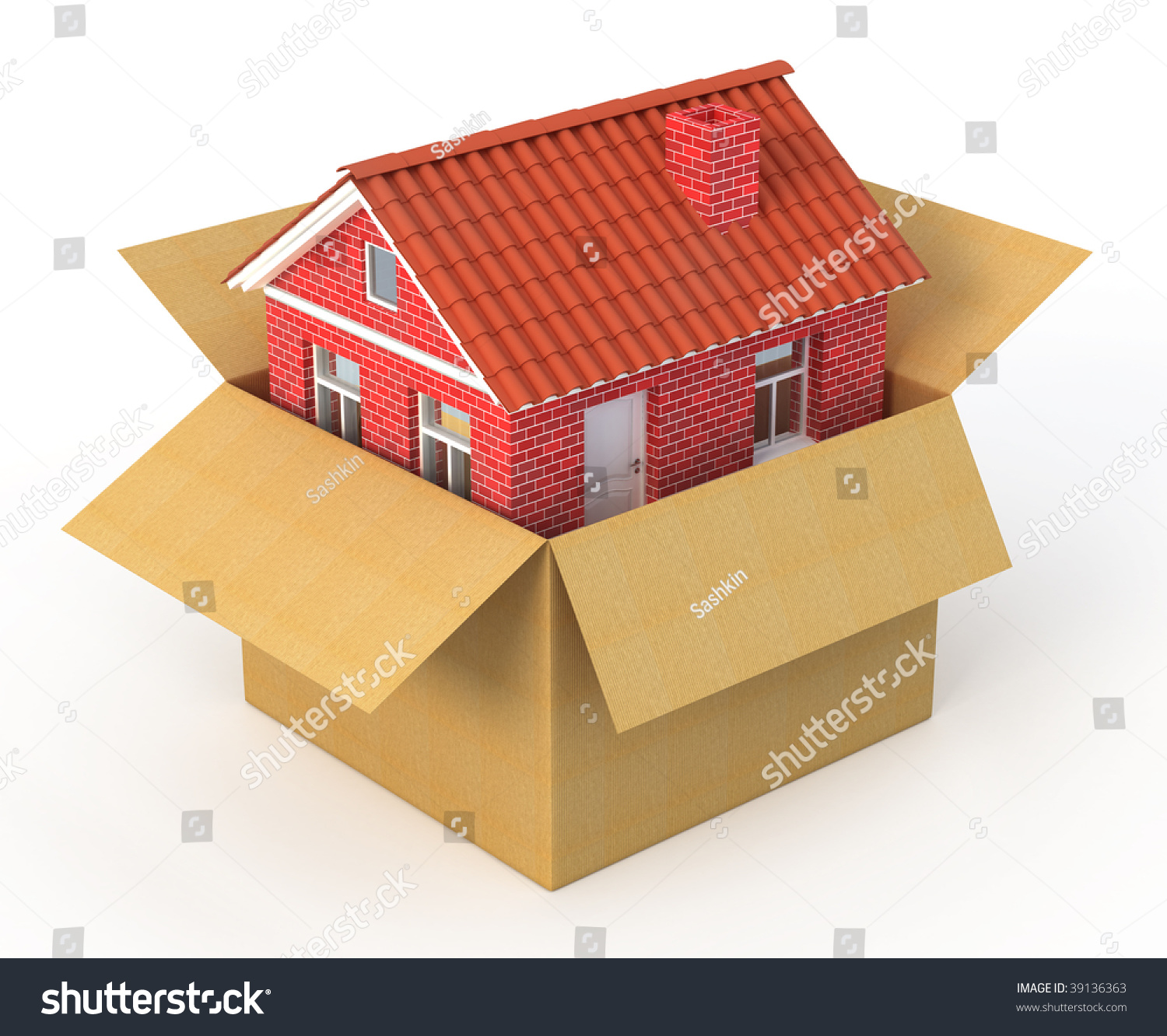 Two Wooden Houses And A Hammer Of The Judge On A White Two Wooden Houses And A Hammer Of The Judge On A White