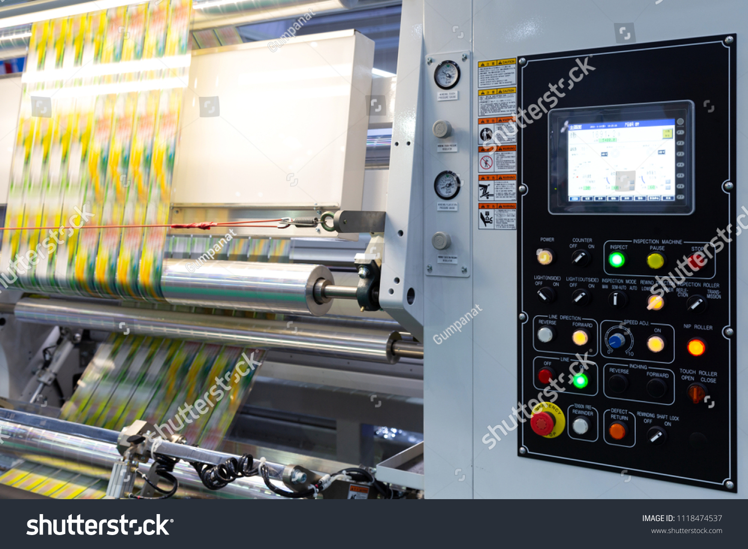 New Innovative Technology Automatic Label Printing Stock Photo ...