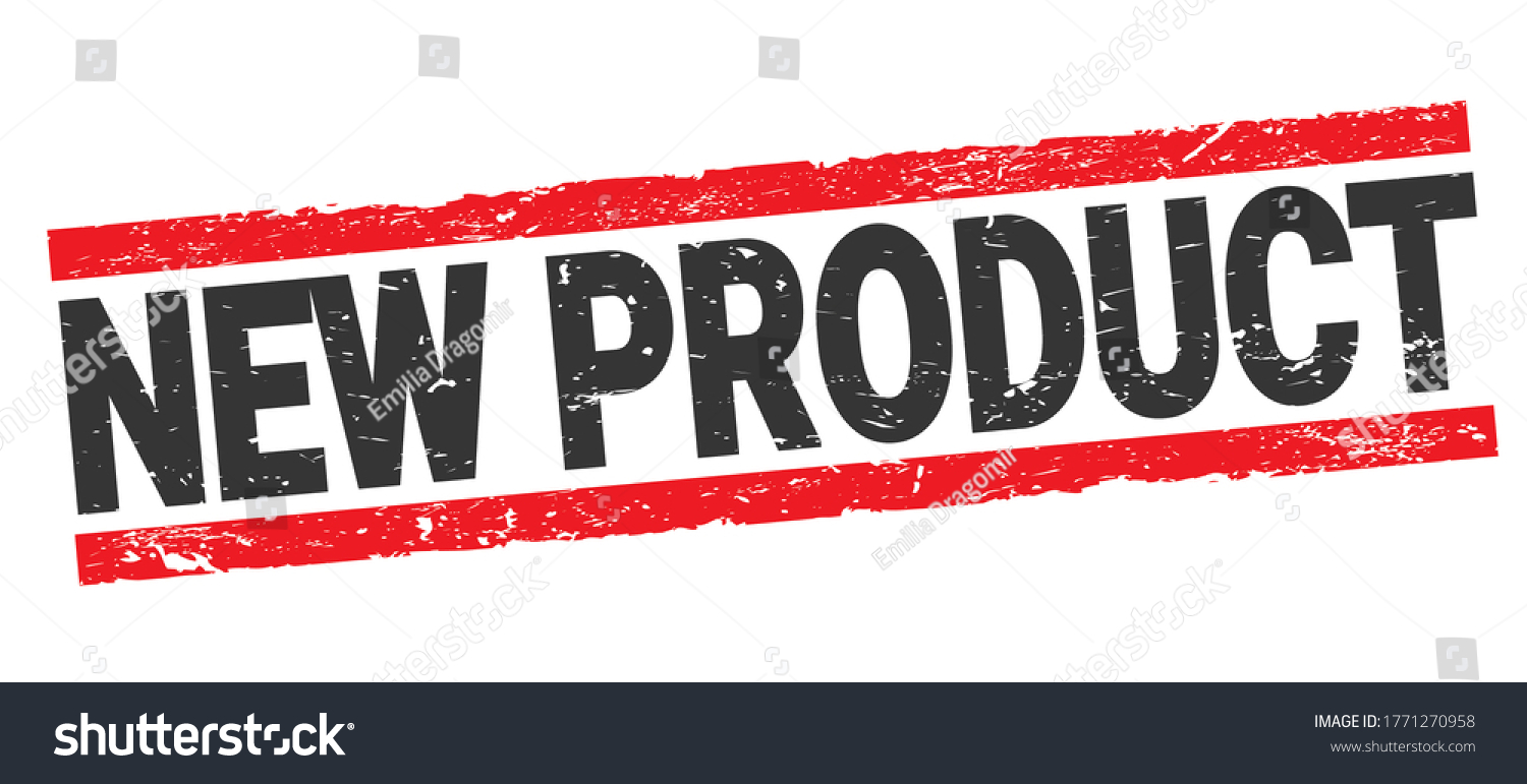 New Product Red Black Stamp Stock Illustration 1771270958 