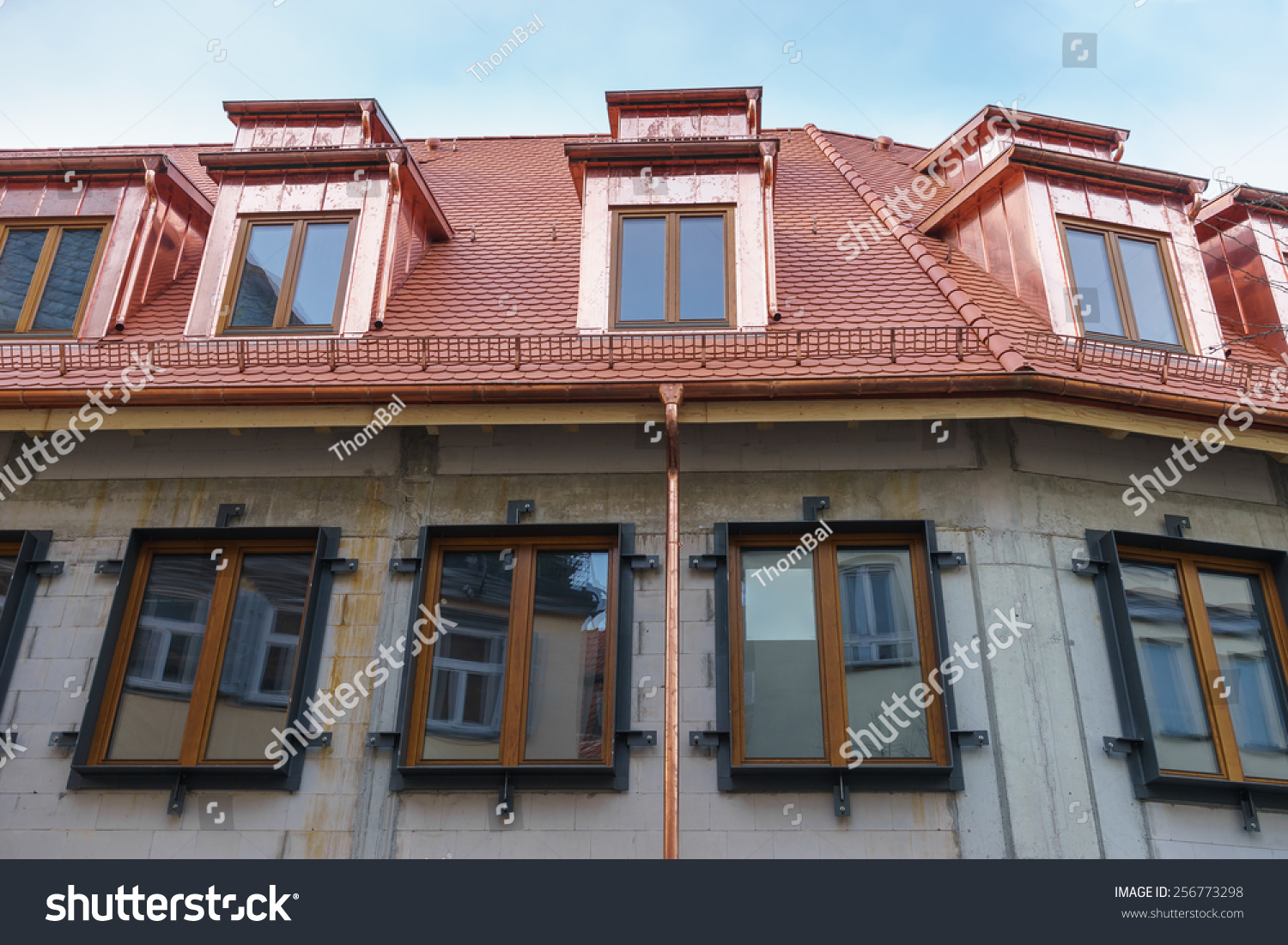 New Roof Dormer Windows Copper Stock Photo Edit Now 256773298