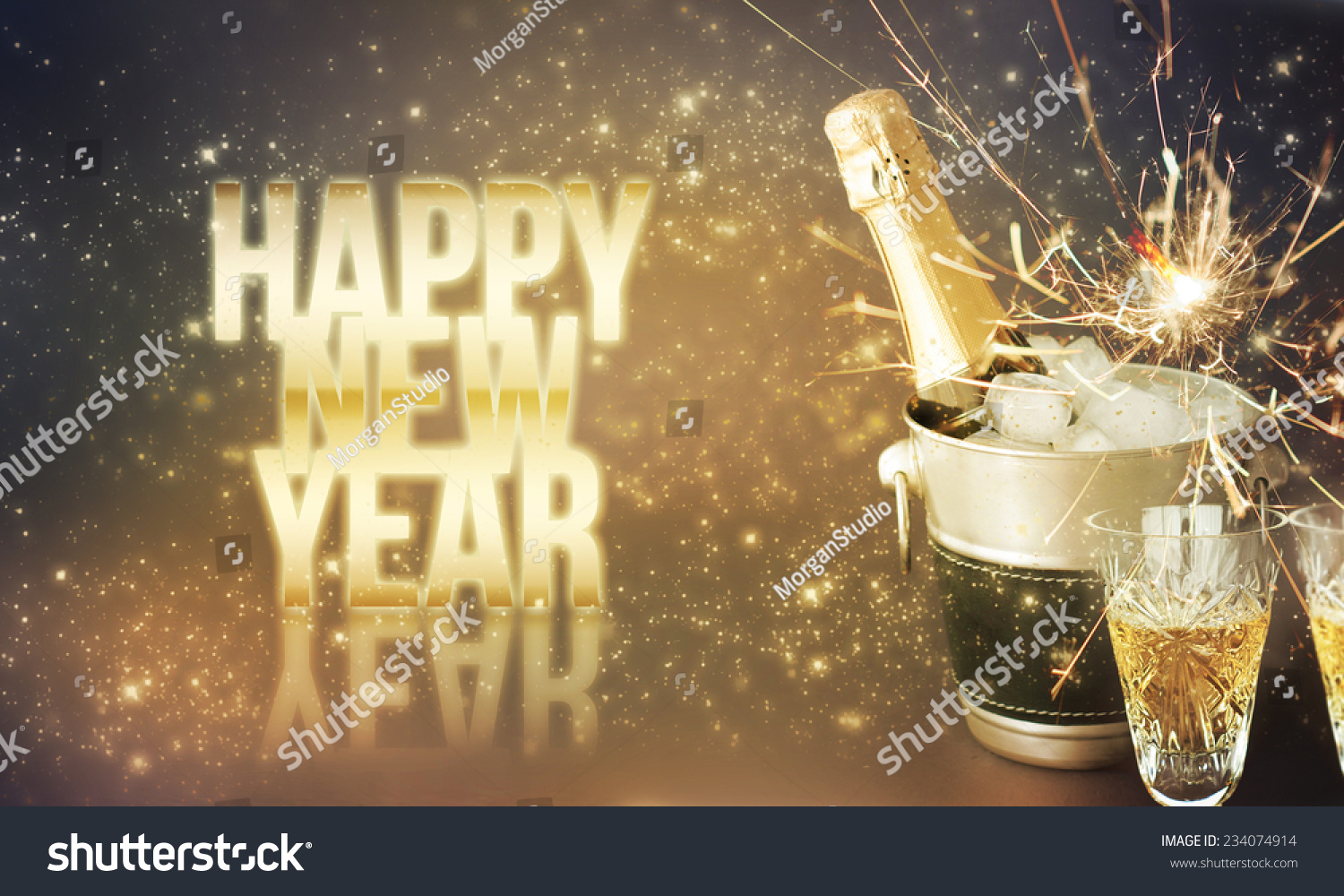 New Year Card Design Stock Photo 234074914 : Shutterstock