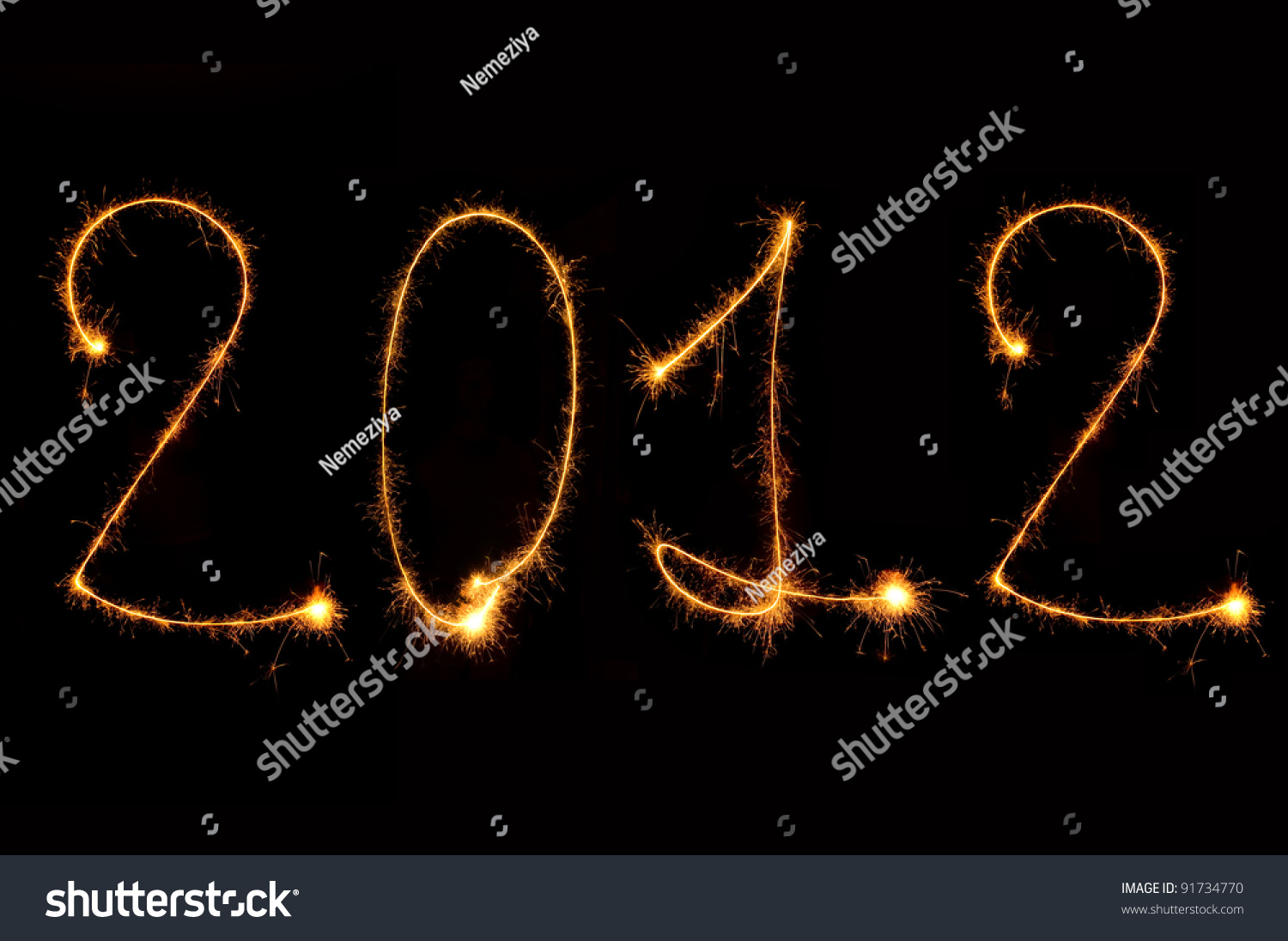 New Year Stylish Sparkle Color Design Stock Photo 91734770 : Shutterstock