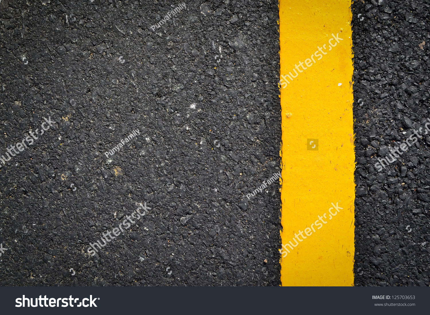 New Yellow Line On Road Texture Stock Photo (edit Now) 125703653 